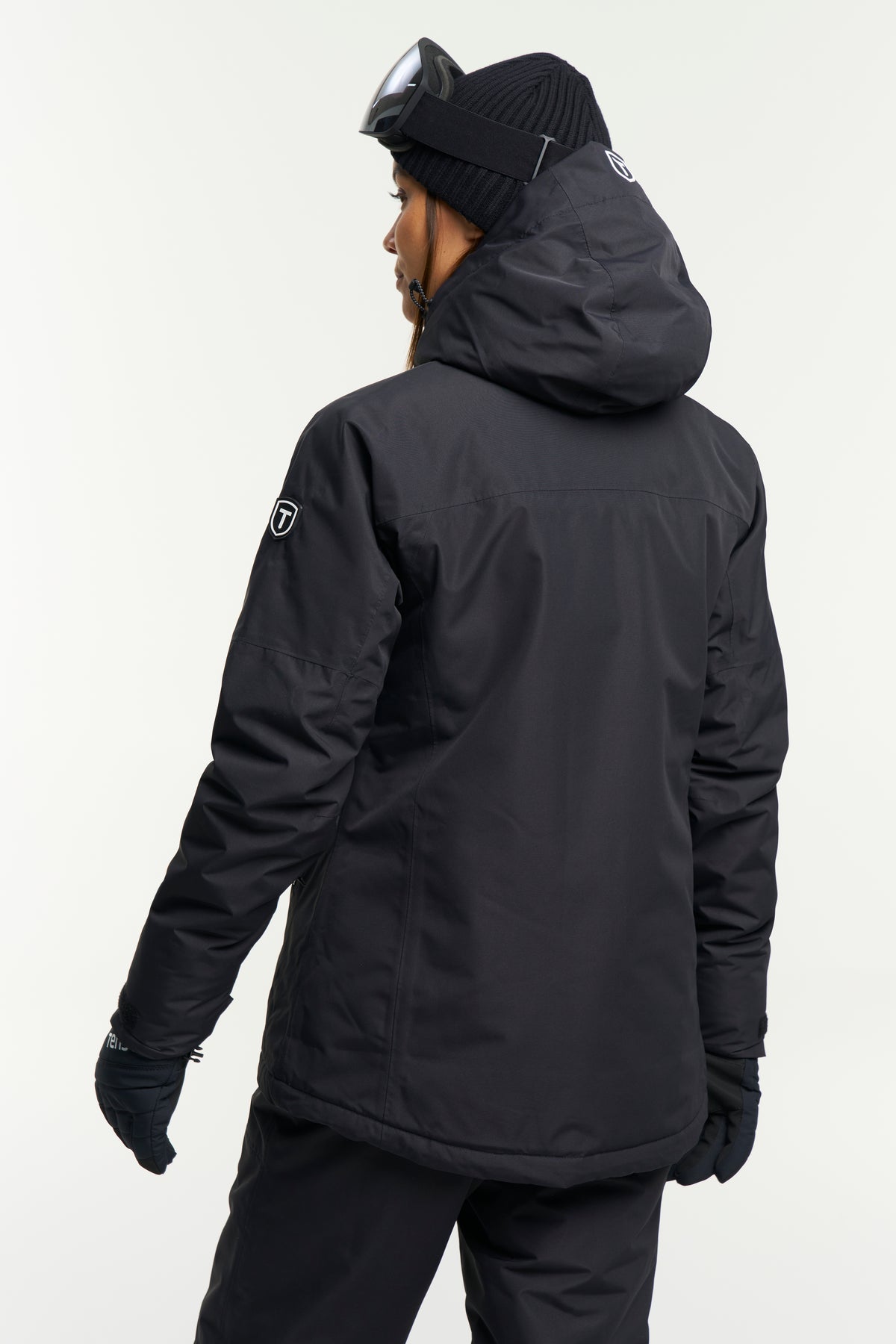 Tenson Niseko Ski Jacket Women Schwarz, Rückansicht