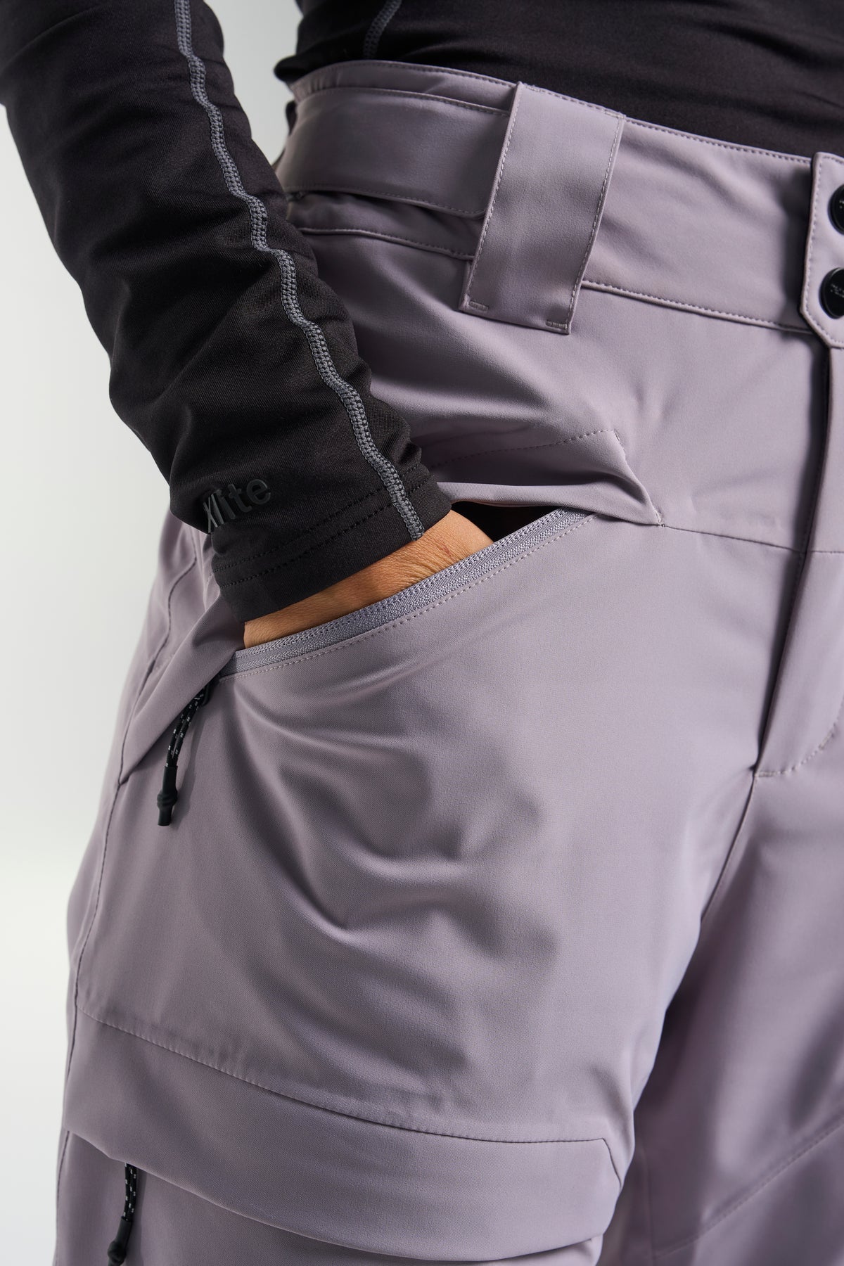 Tenson Niseko Ski Pants Women Grey Purple, Produktansicht