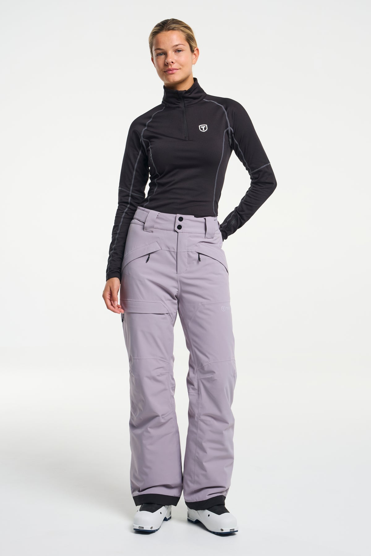 Tenson Niseko Ski Pants Women Grey Purple, Produktansicht