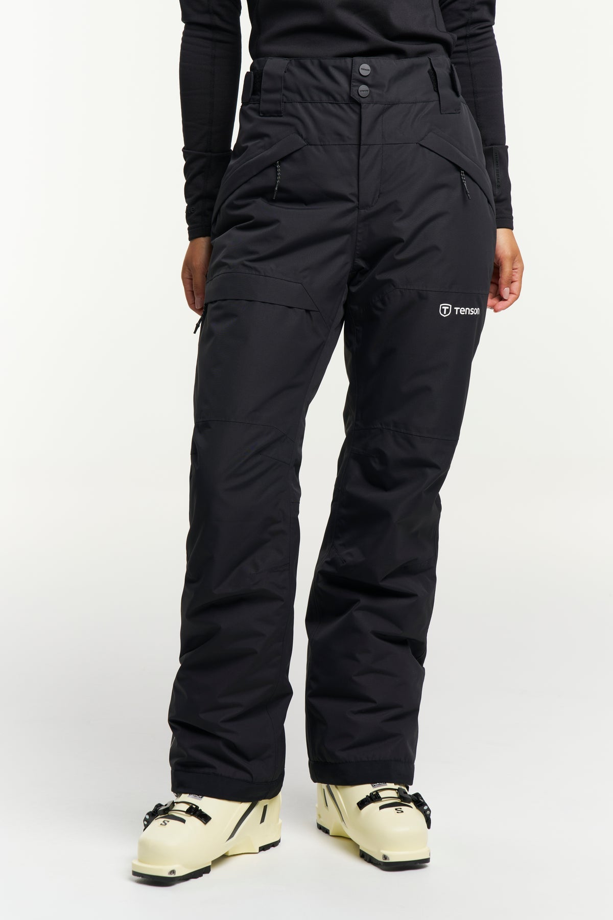 Tenson Niseko Ski Pants Women Schwarz, Vorderansicht