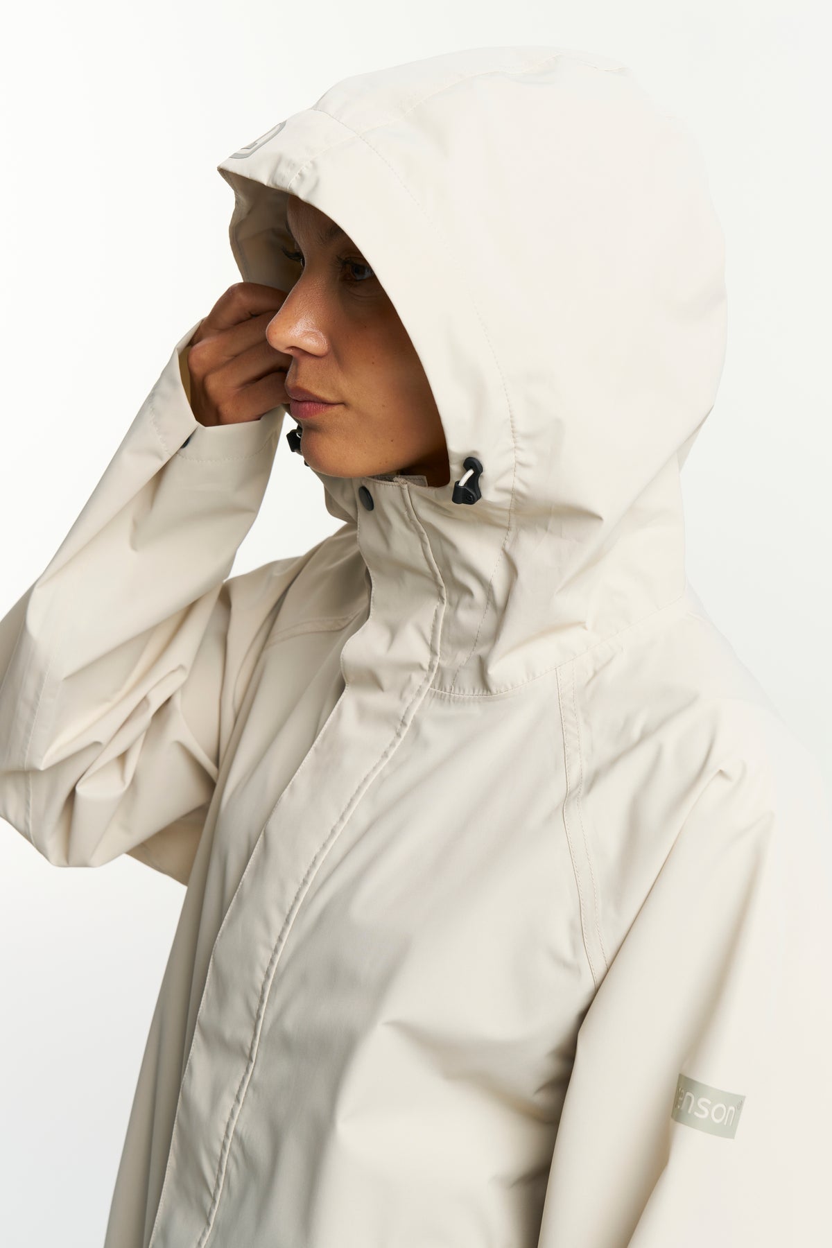 Tenson Drizzle Parka Unisex Hellbeige, Produktansicht