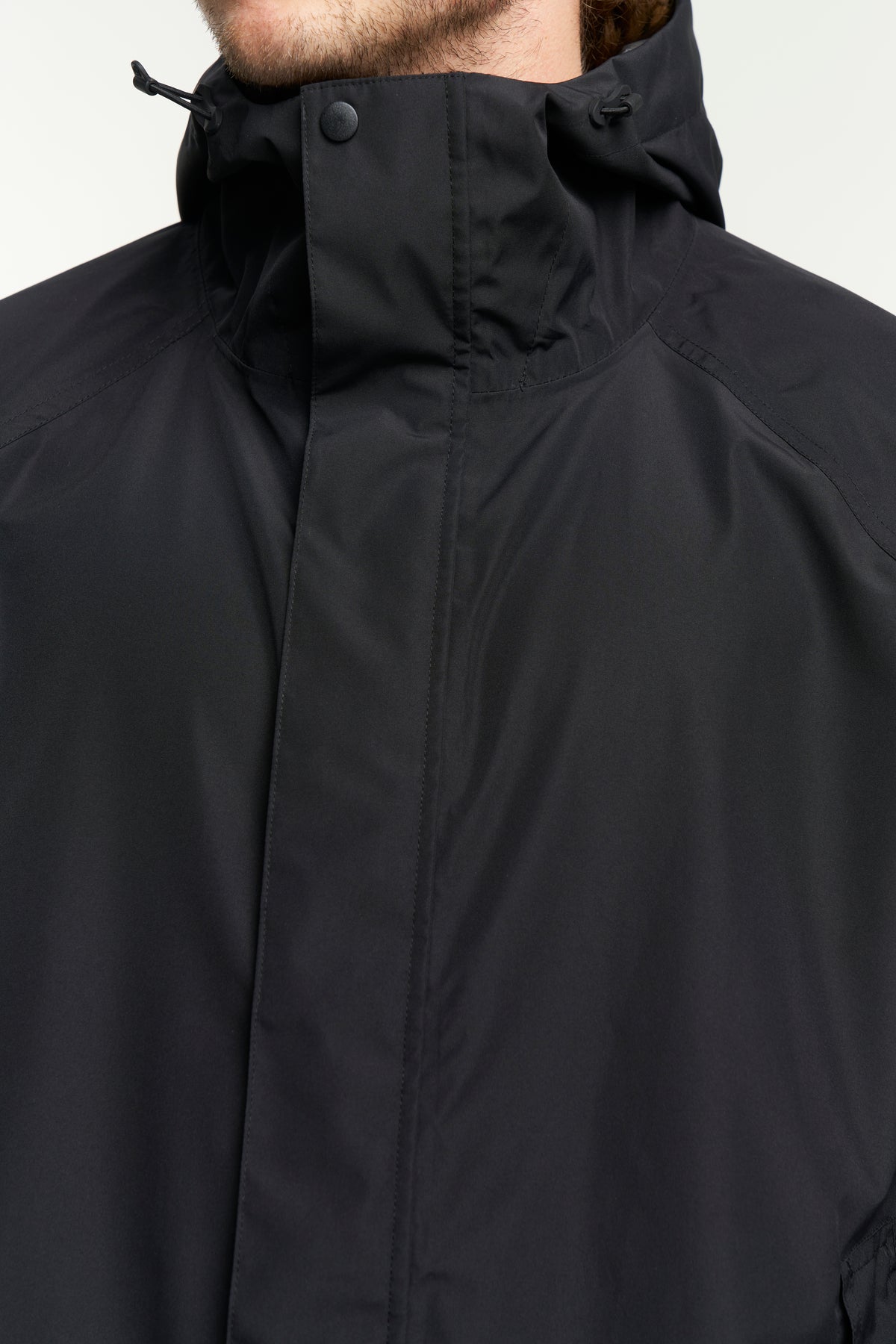 Tenson Drizzle Parka Unisex Schwarz, Produktansicht