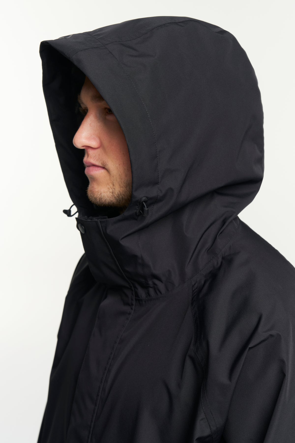 Tenson Drizzle Parka Unisex Schwarz, Produktansicht