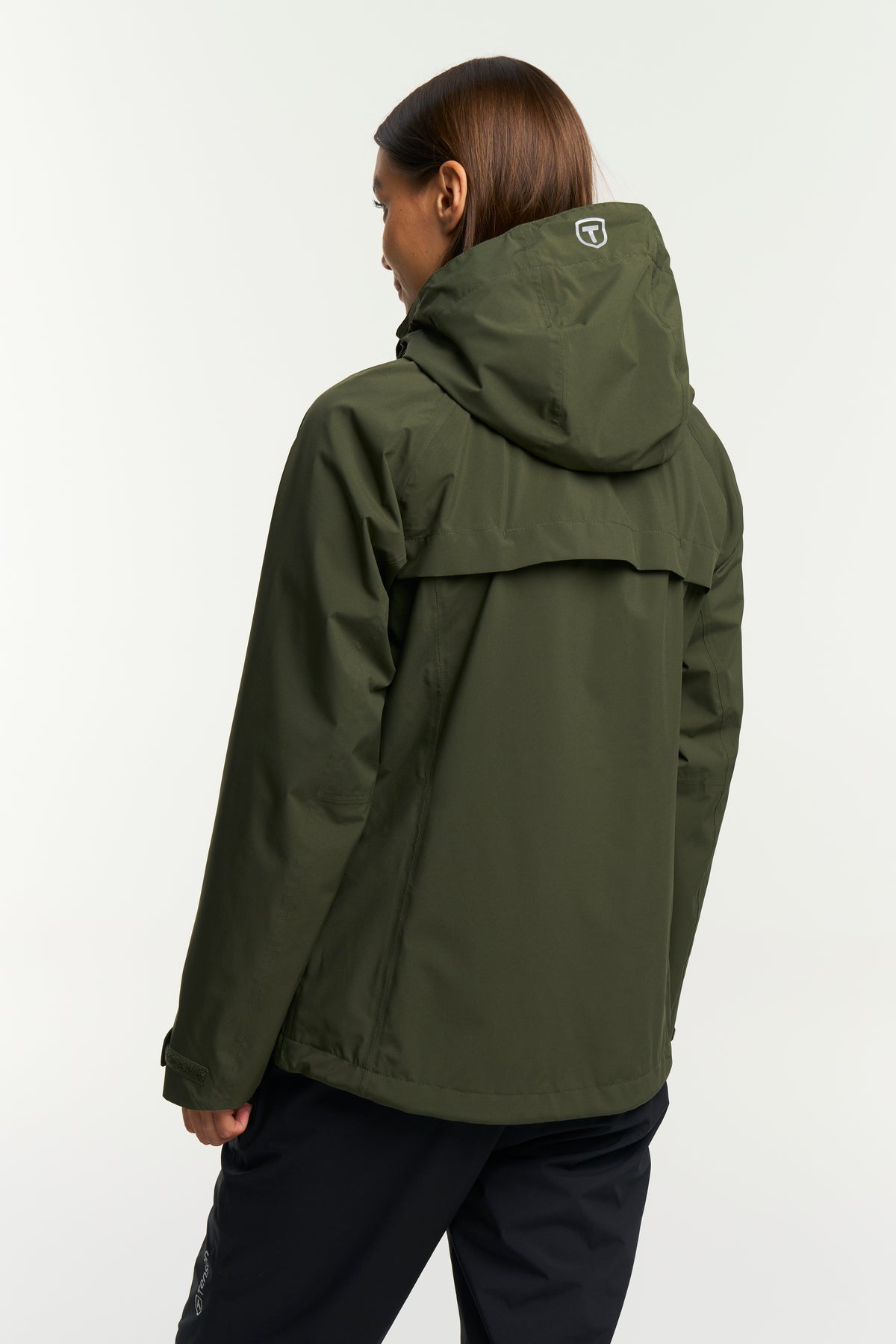 Tenson Biscaya Storm Rain Jacket Women Dunkelolivgrün, Produktansicht