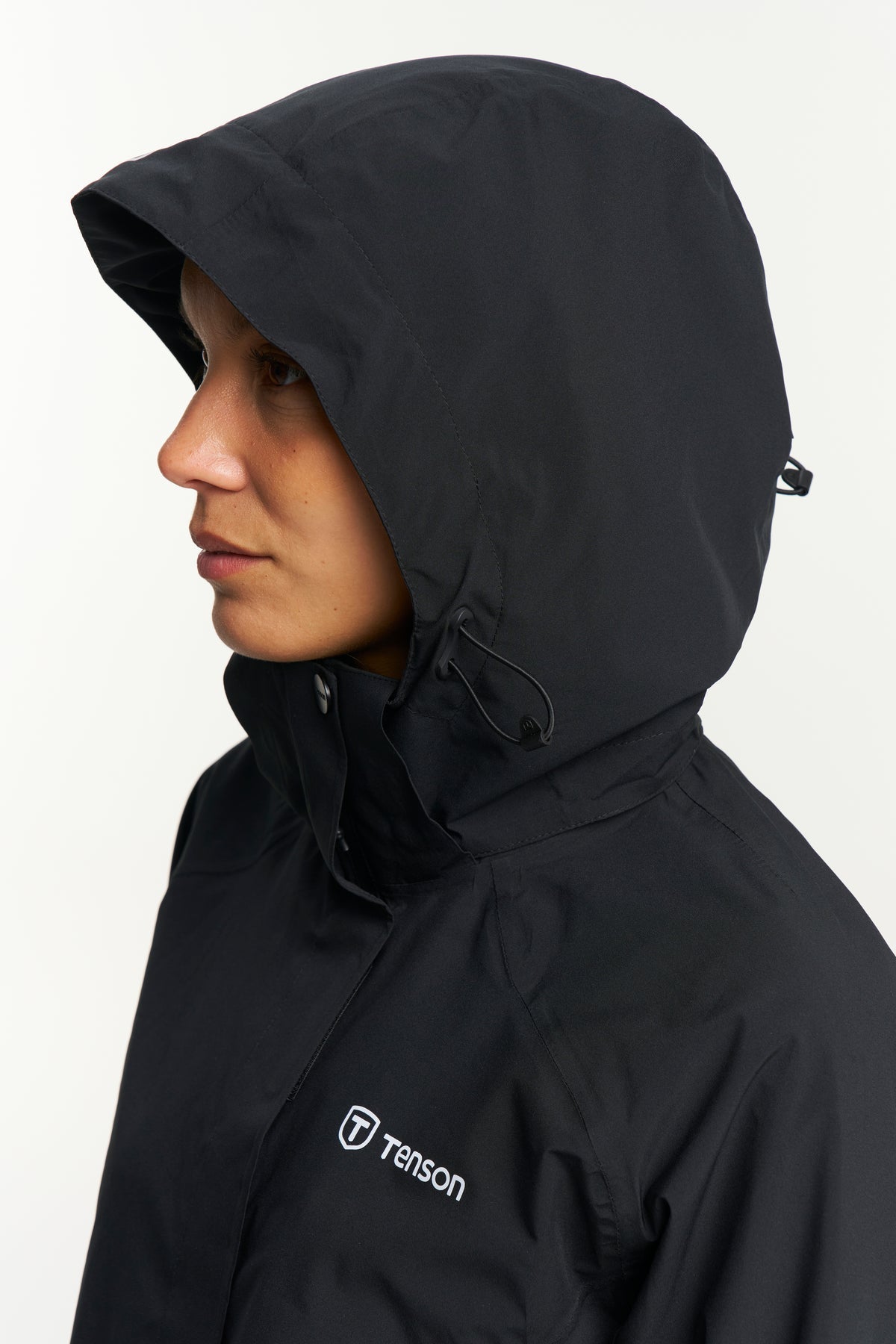 Tenson Biscaya Storm Rain Jacket Women Schwarz, Produktansicht