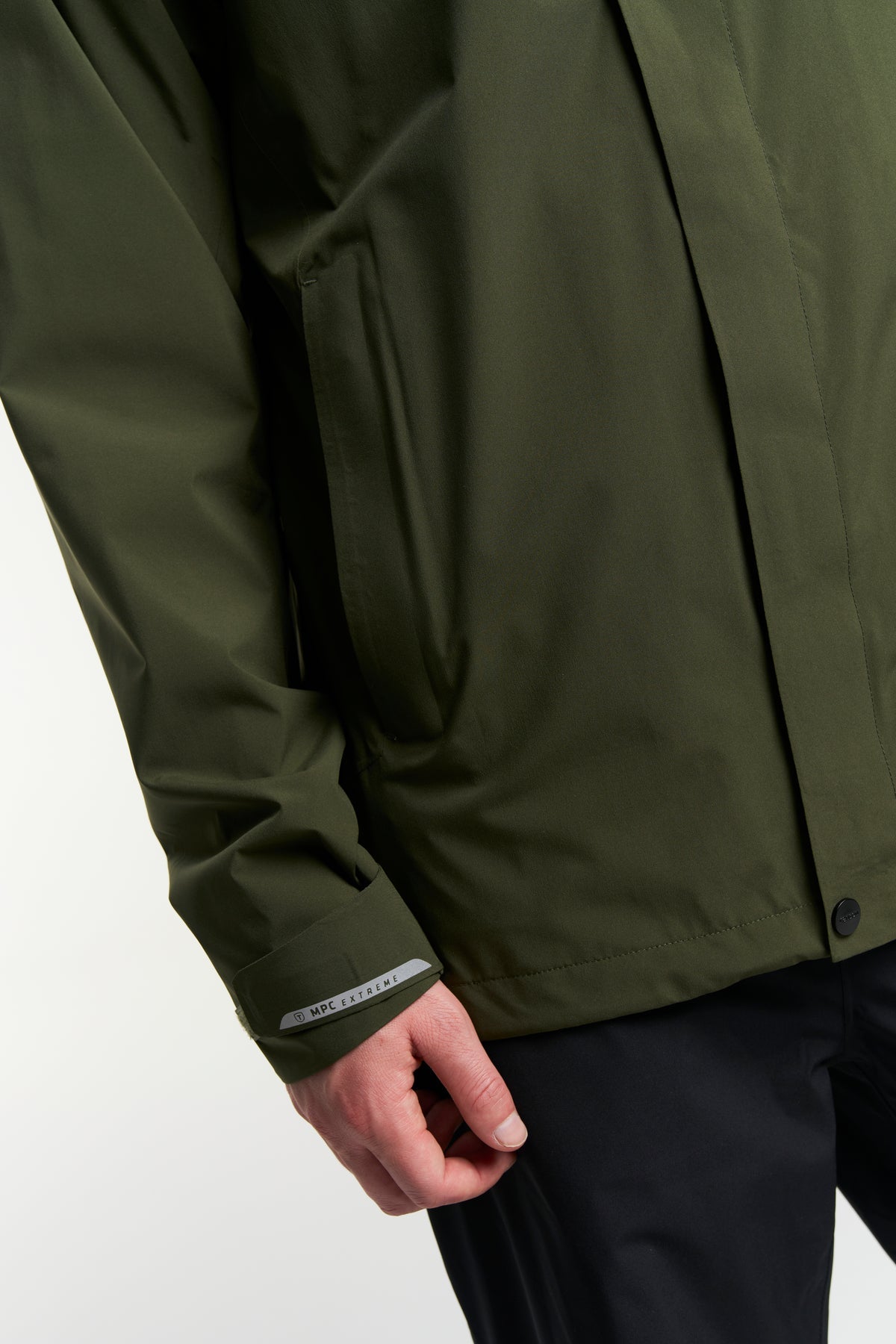Tenson Biscaya Storm Rain Jacket Men Dunkelolivgrün, Produktansicht