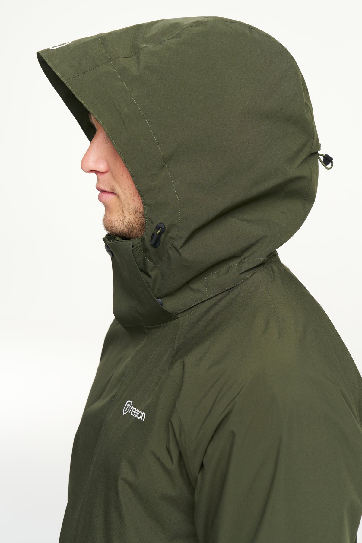 Tenson Biscaya Storm Rain Jacket Men Dunkelolivgrün, Produktansicht