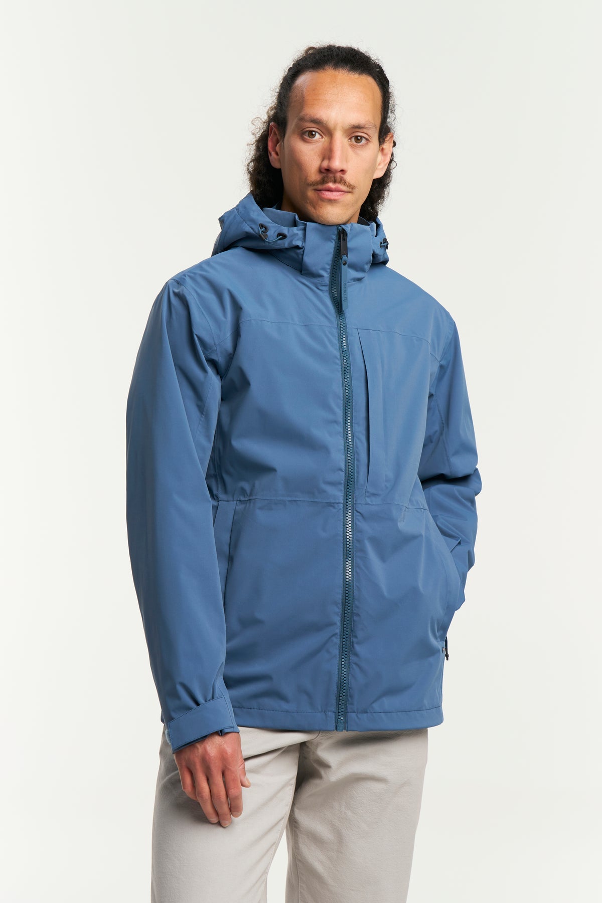 Tenson Dustin Jacket Men Blau-Grau, Vorderansicht