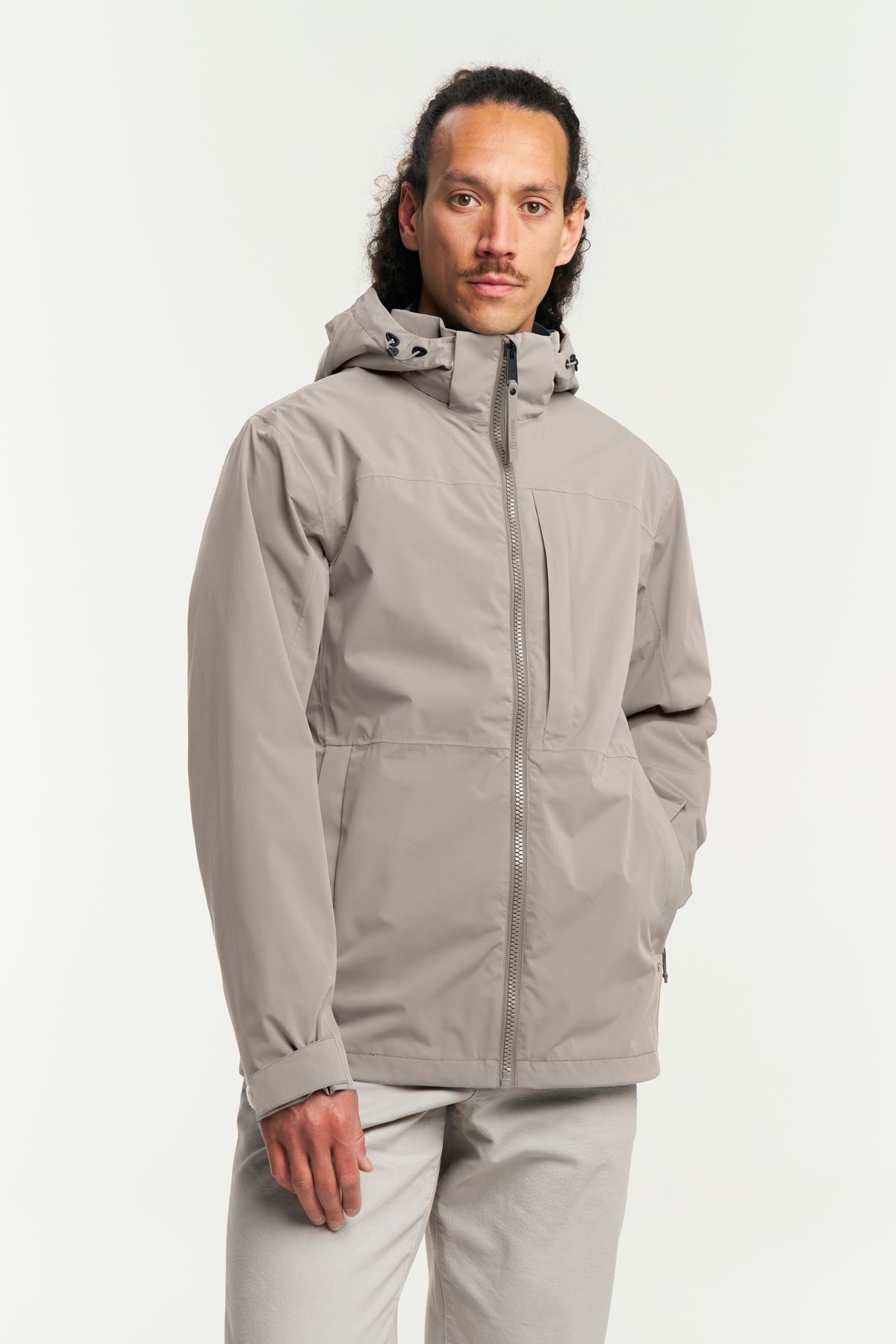 Tenson Dustin Jacket Men Taupe, Vorderansicht