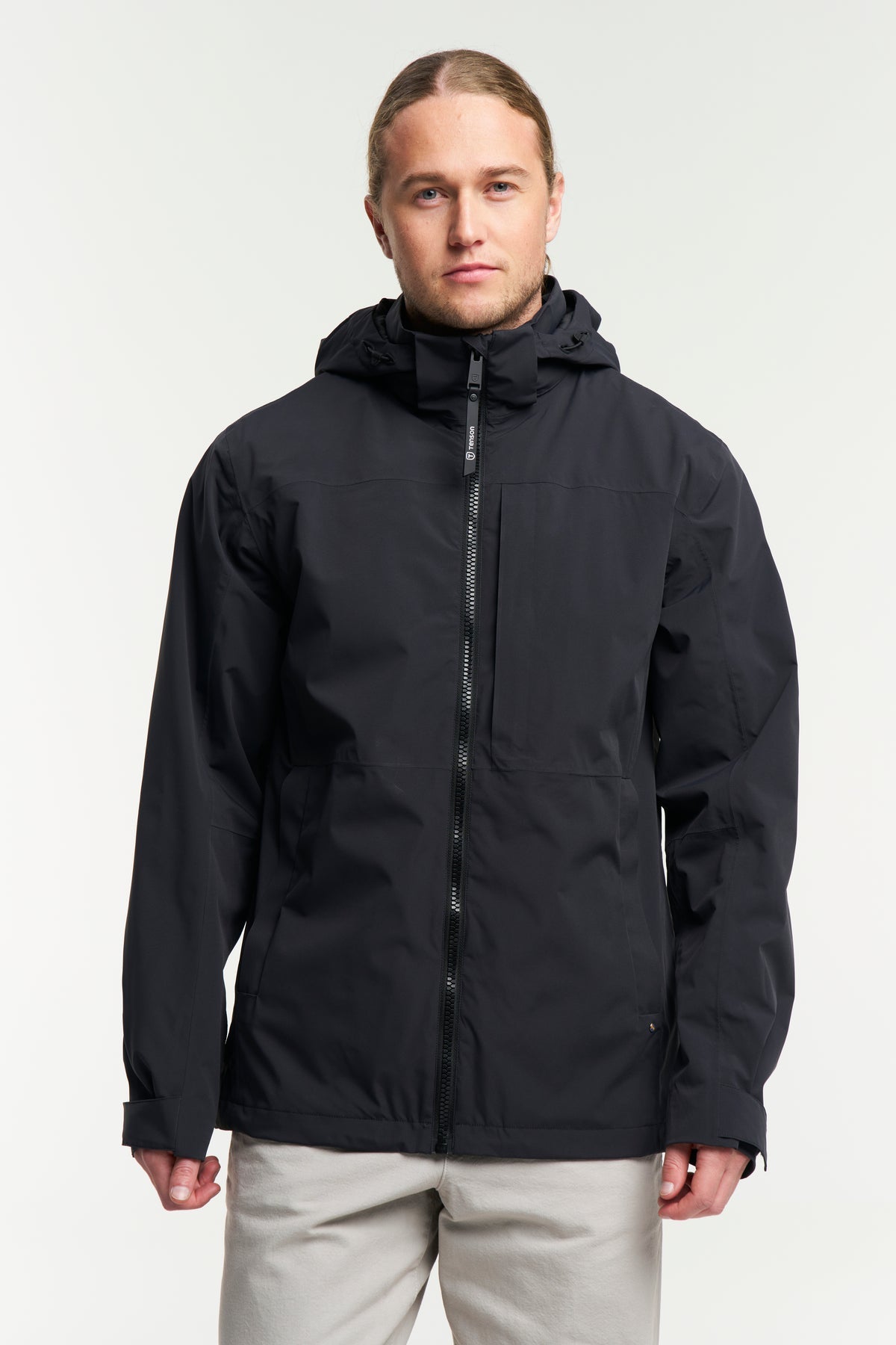 Tenson Dustin Jacket Men Schwarz, Vorderansicht