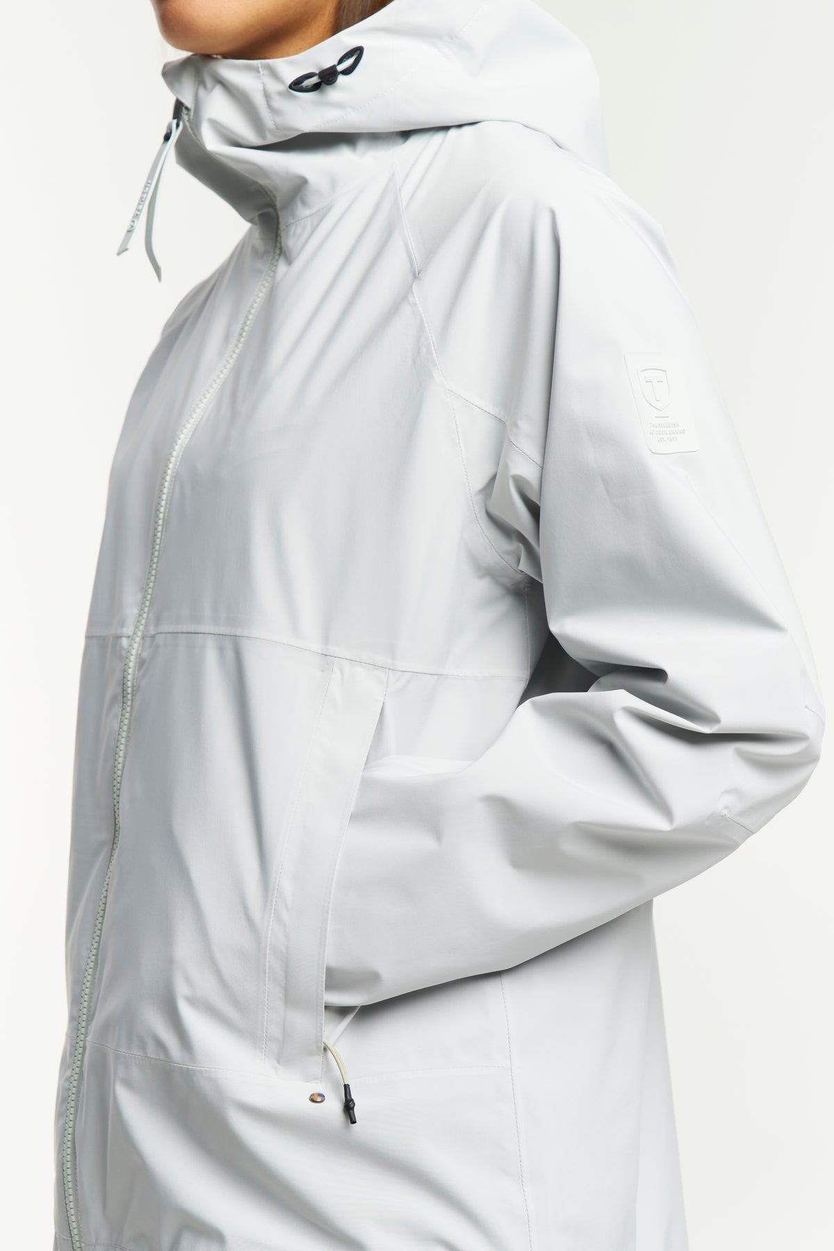Tenson Monroe Mid Jacket Women Graugrün, Detailansicht