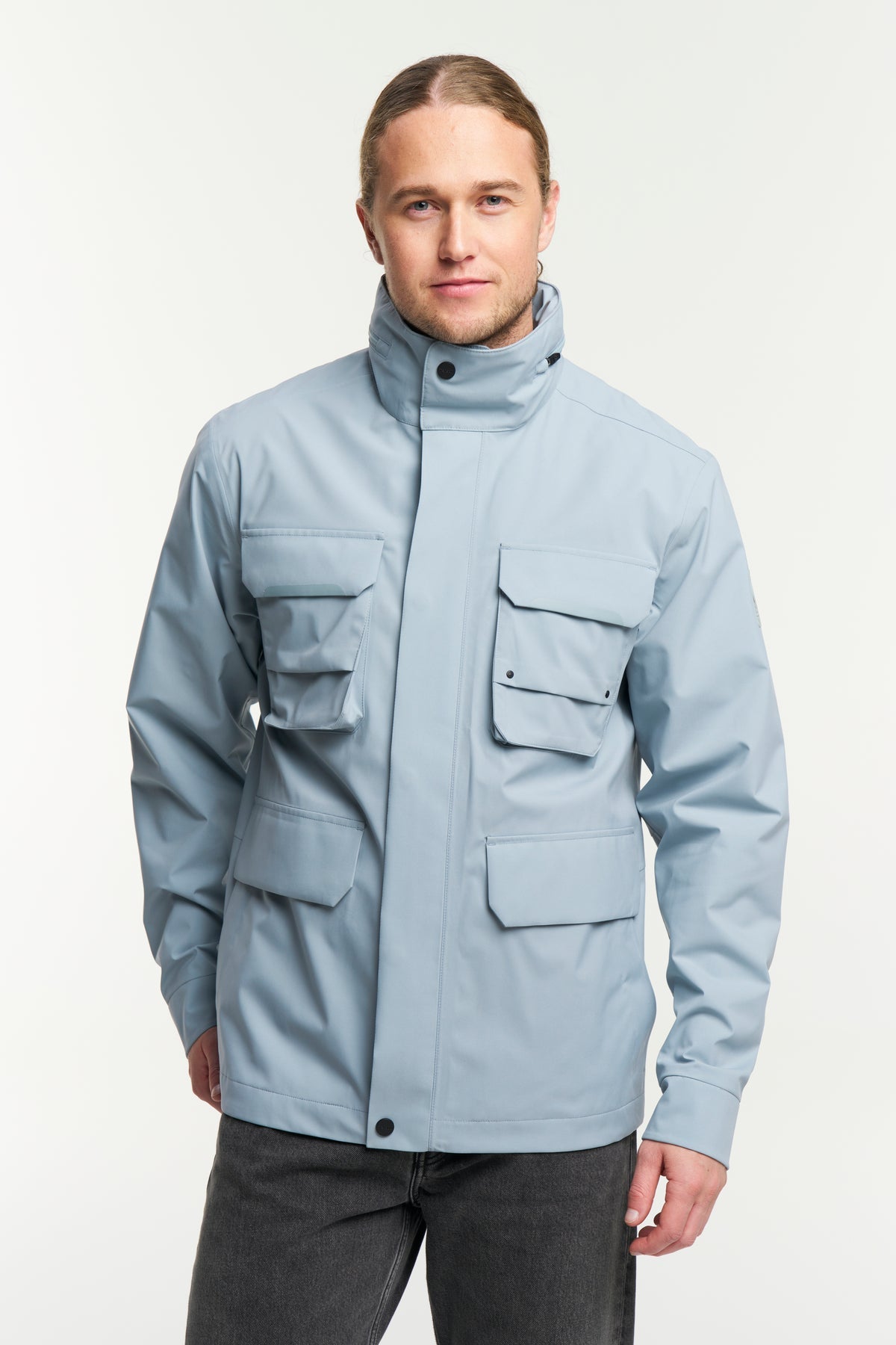 Tenson Reporter Jacket Men Blau-Grau, Vorderansicht