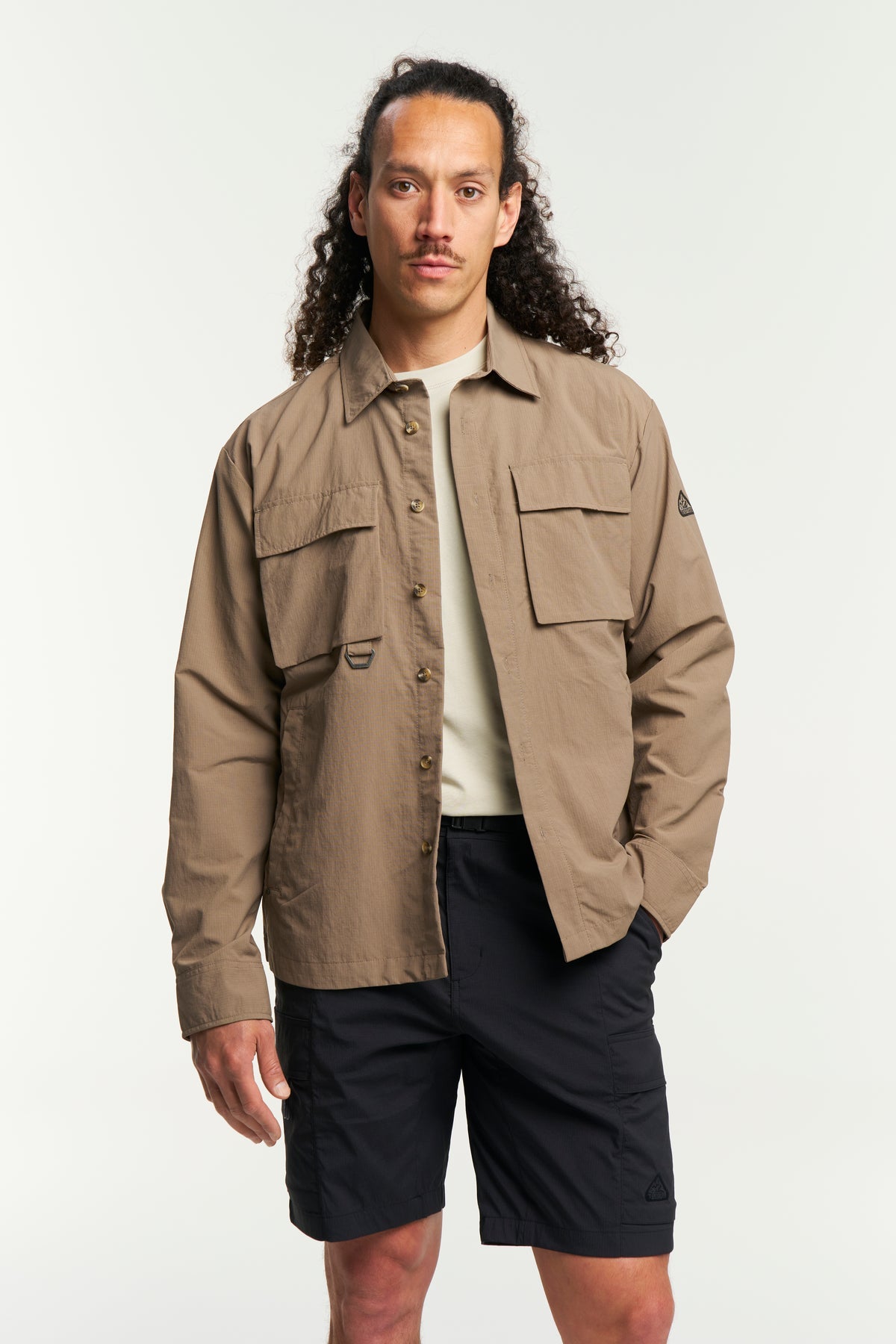Tenson Camper Overshirt Men Braun, Vorderansicht