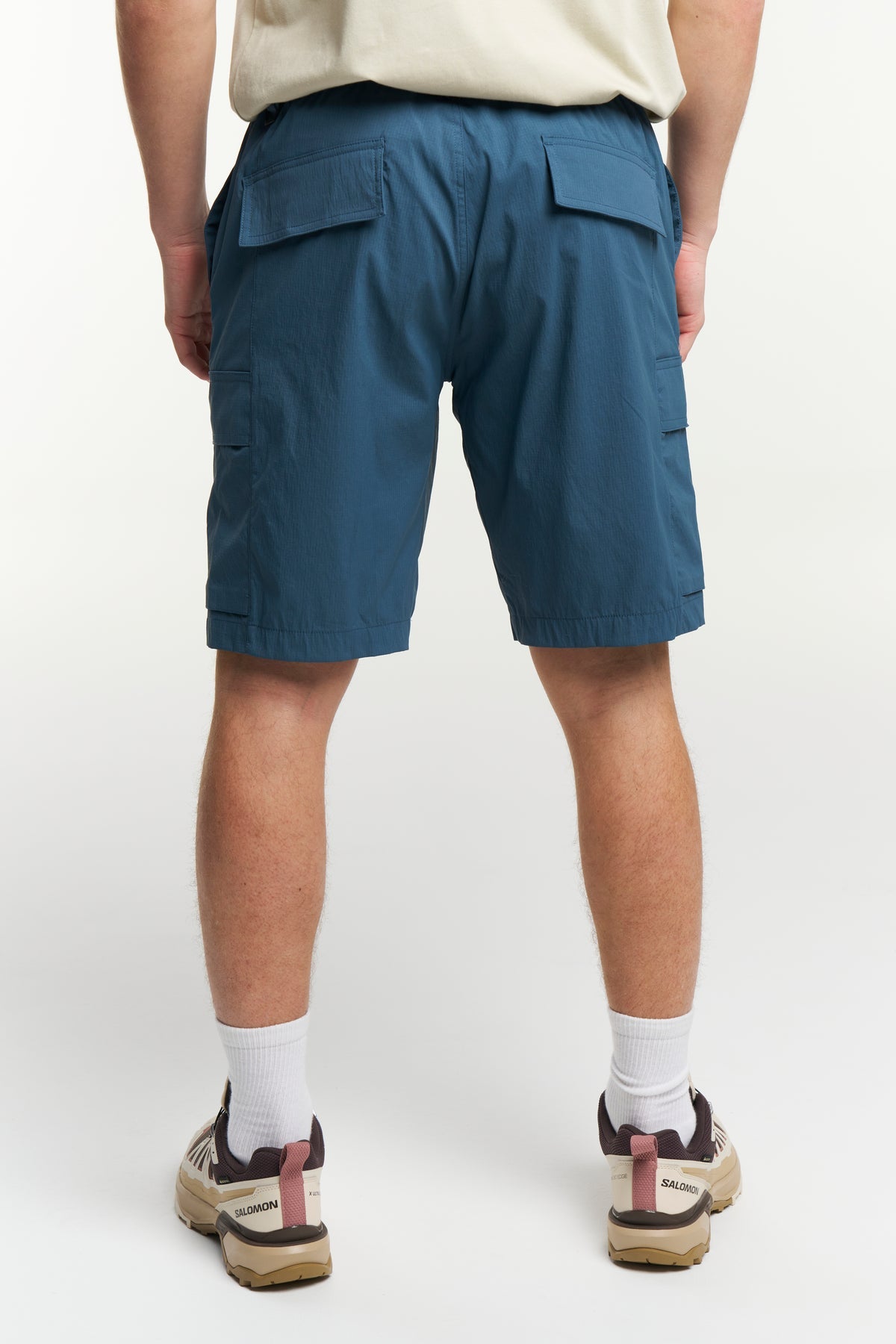 Tenson Camper Cargo Shorts Men Blau-Grau, Rückansicht