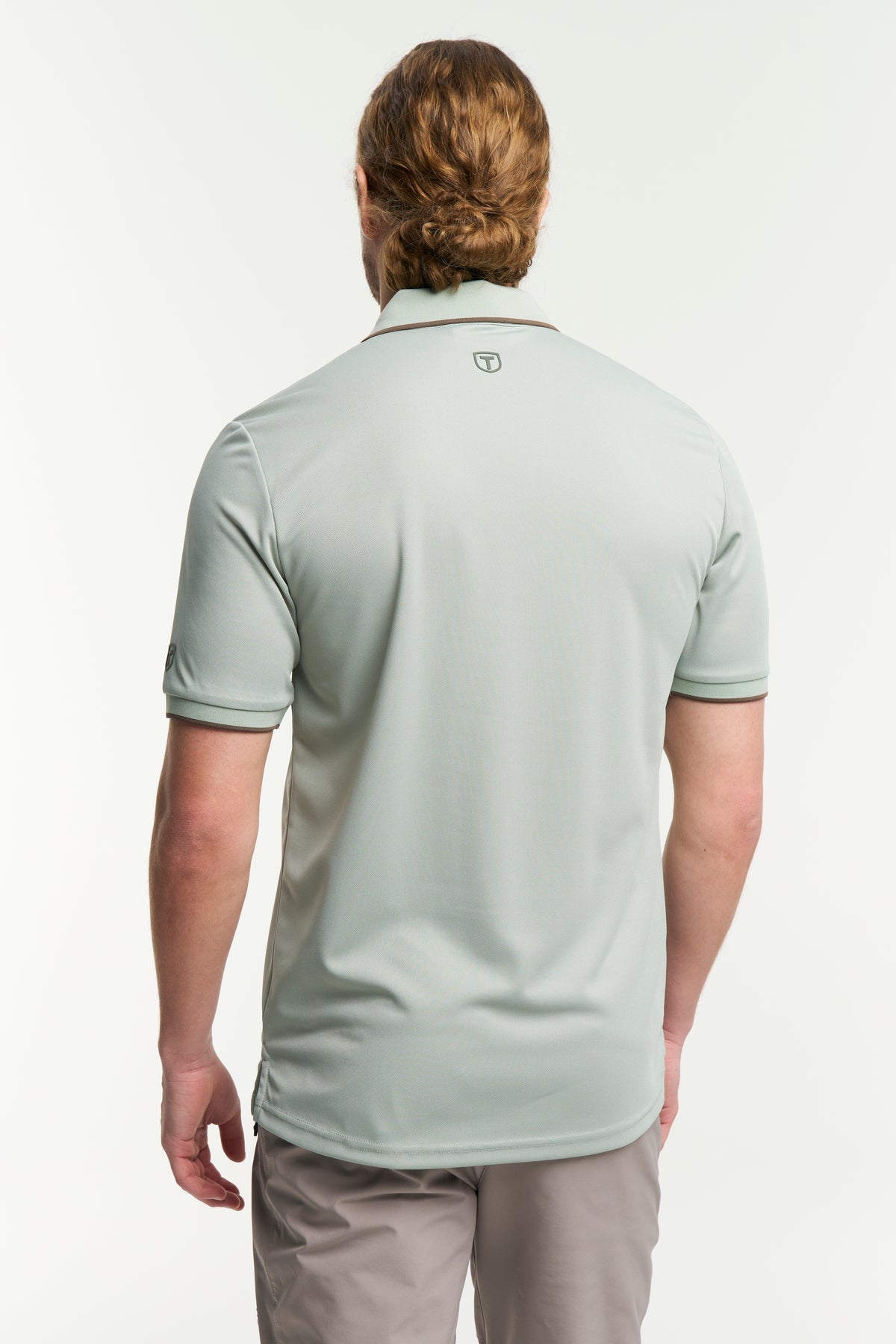 Tenson TXlite Quick Dry Polo Men Graugrün, Rückansicht