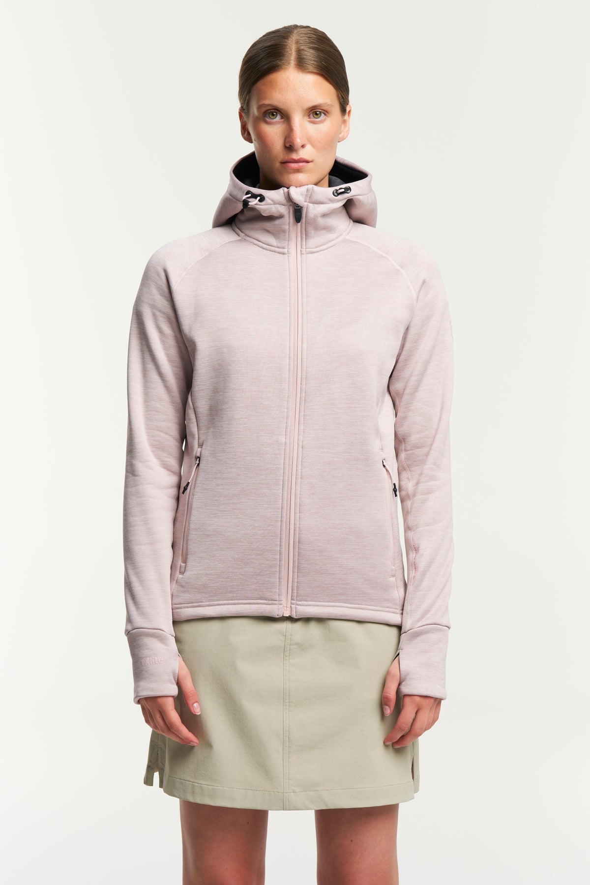 Tenson Power Comfort Hoodie Women Hellrosa, Vorderansicht