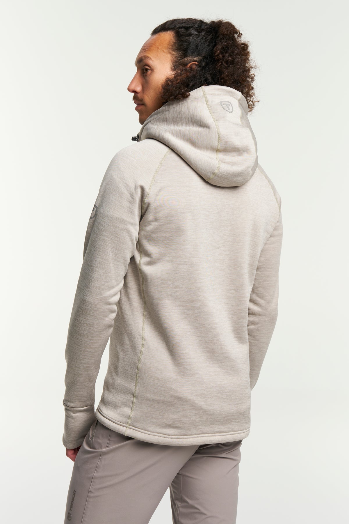 Tenson Power Comfort Hoodie Men Sand, Rückansicht