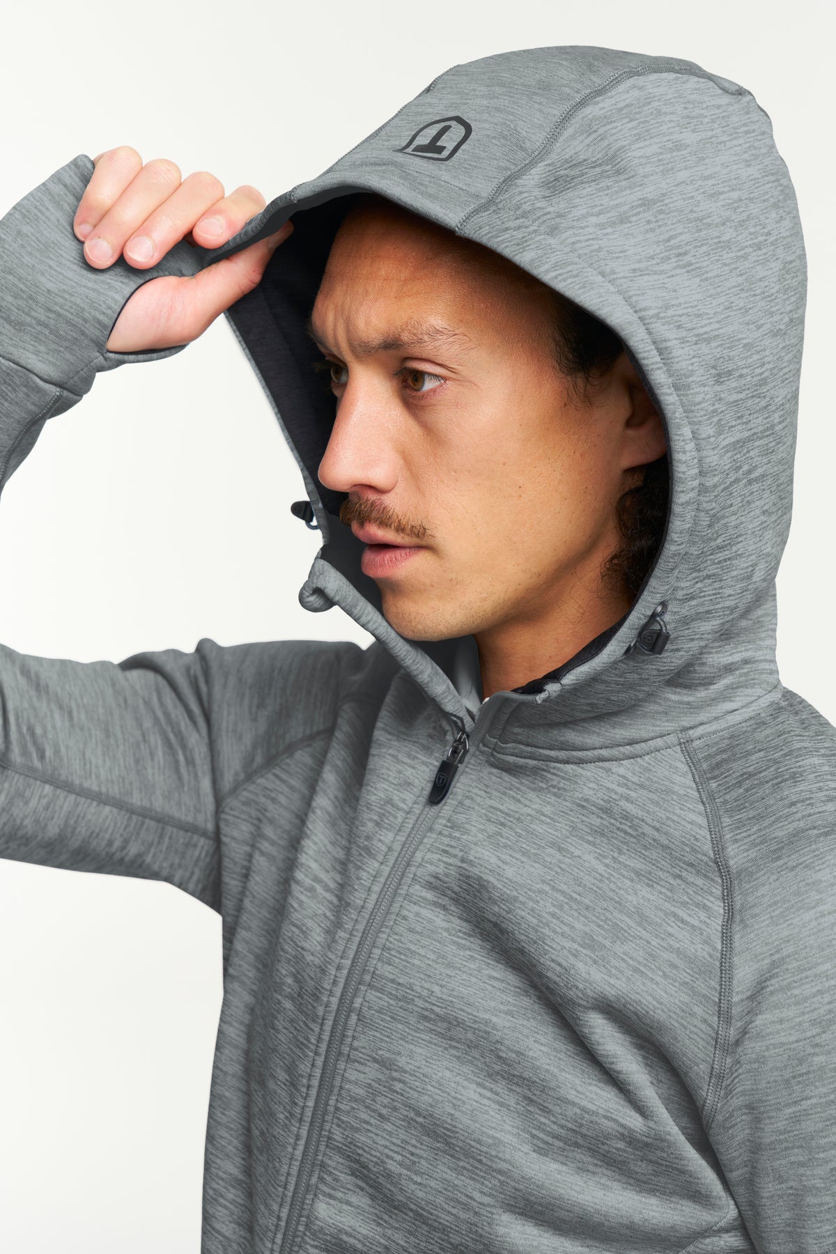 Tenson Power Comfort Hoodie Men Blau-Grau, Produktansicht