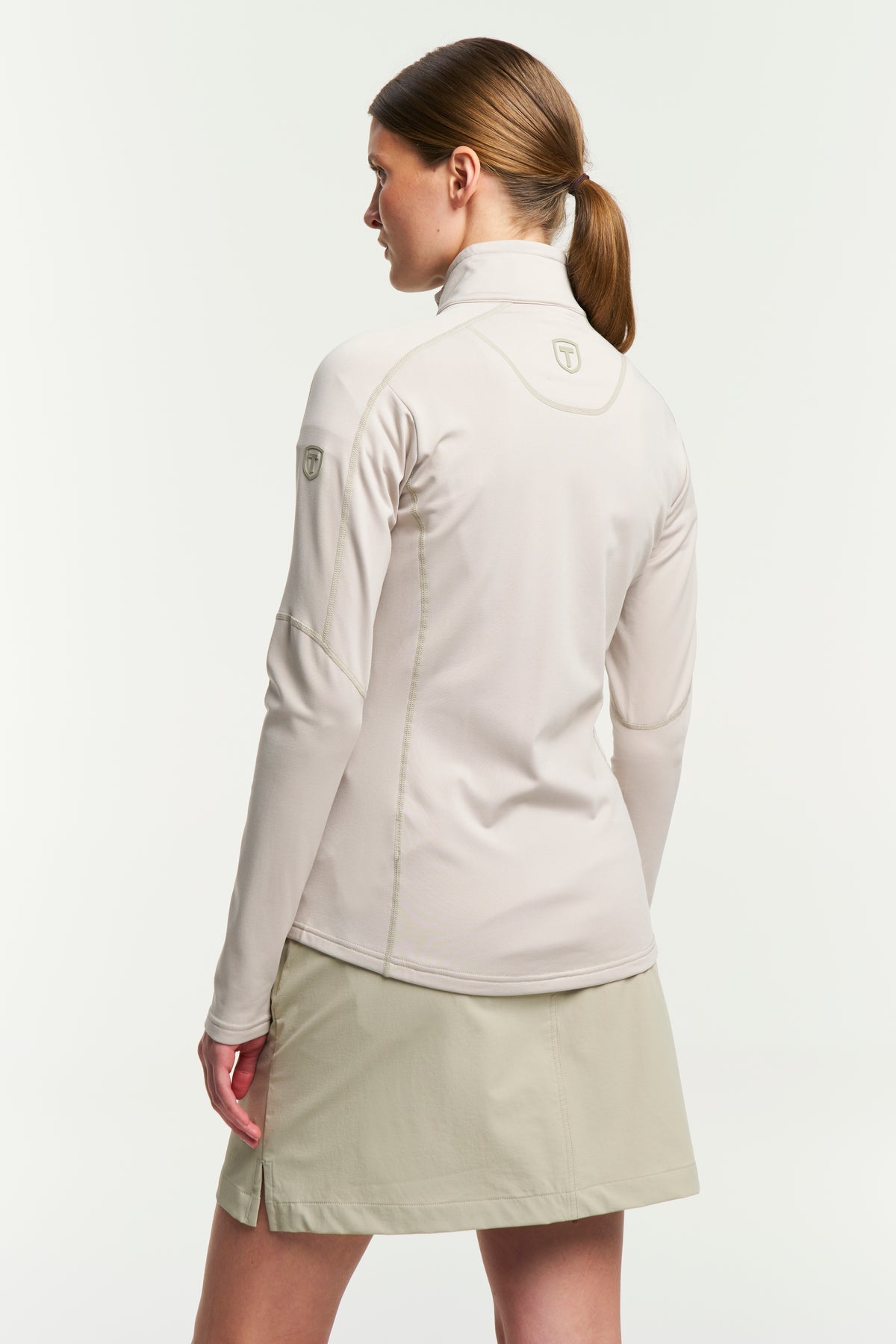 Tenson TXlite Windblock Hybrid Zip Women Sand, Rückansicht