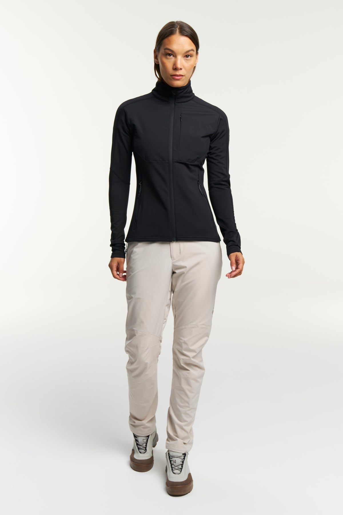Tenson TXlite Windblock Hybrid Zip Women Schwarz, Produktansicht