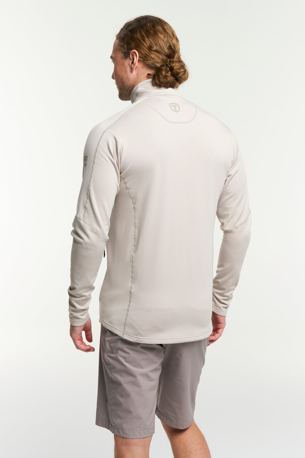 Tenson TXlite Windblock Hybrid Zip Men Sand, Rückansicht