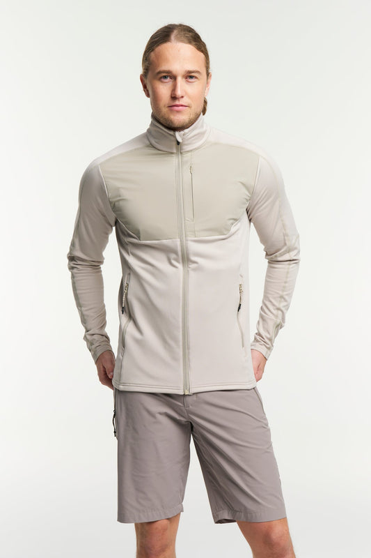 Tenson TXlite Windblock Hybrid Zip Men Sand, Vorderansicht