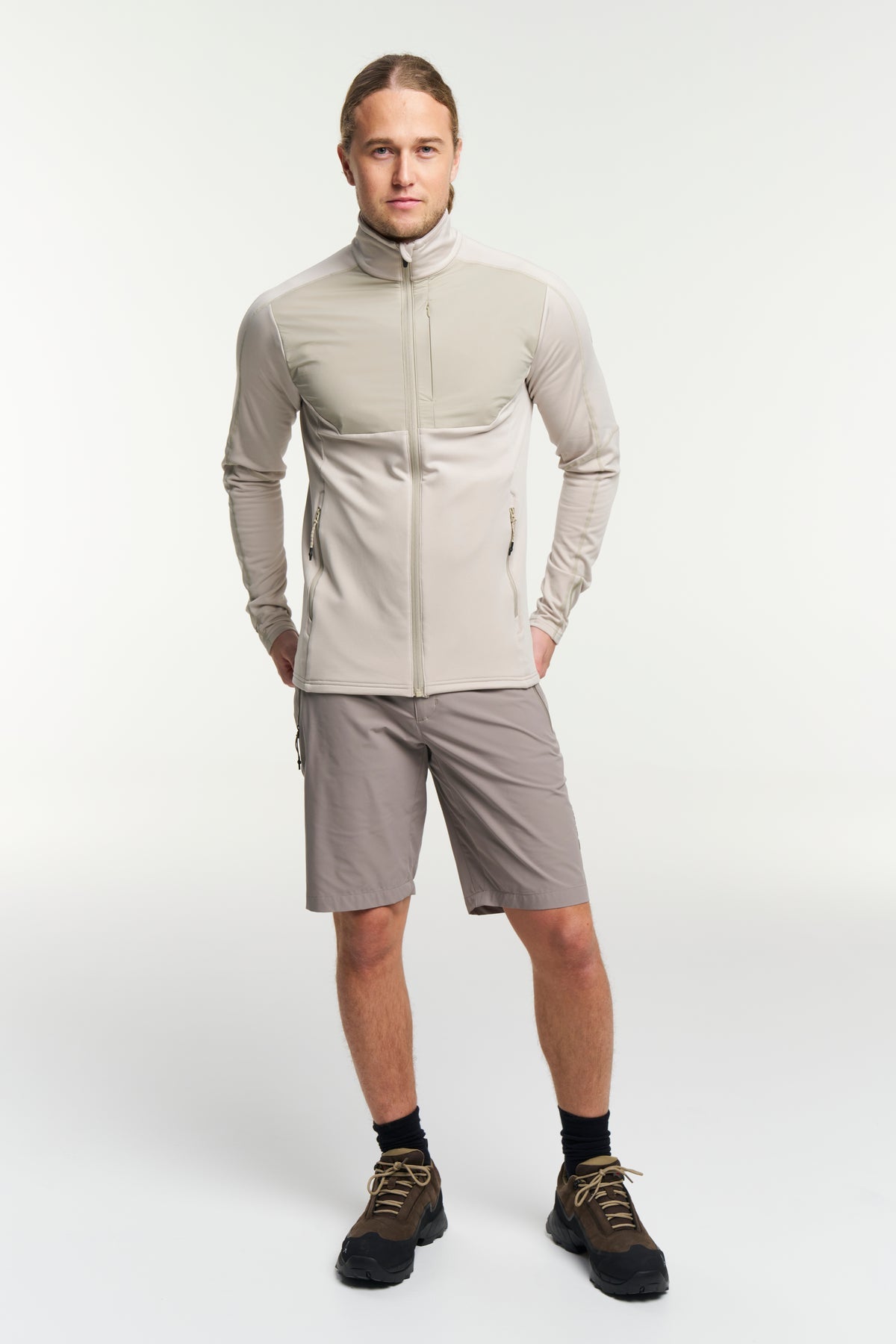 Tenson TXlite Windblock Hybrid Zip Men Sand, Produktansicht