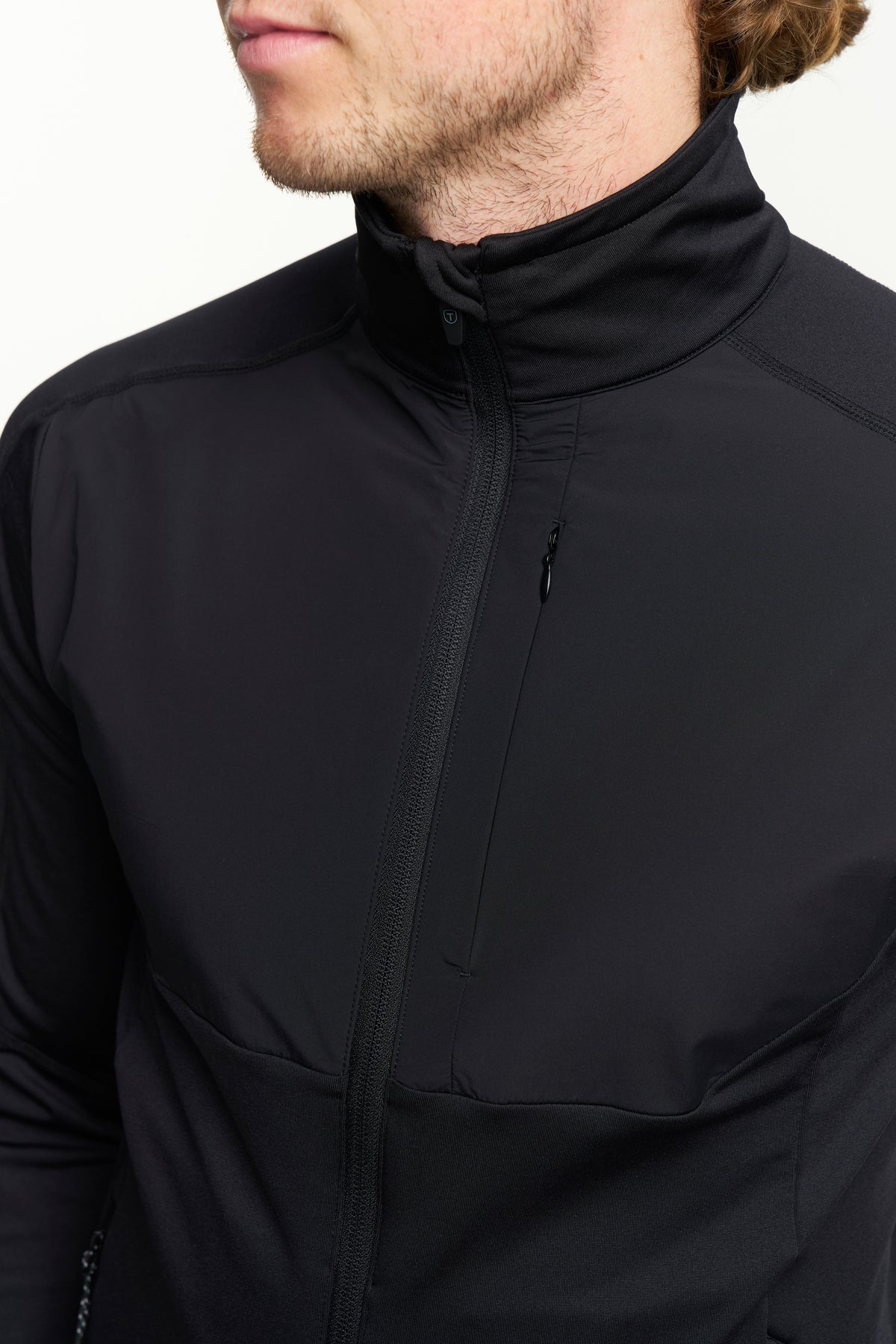 Tenson TXlite Windblock Hybrid Zip Men Schwarz, Produktansicht