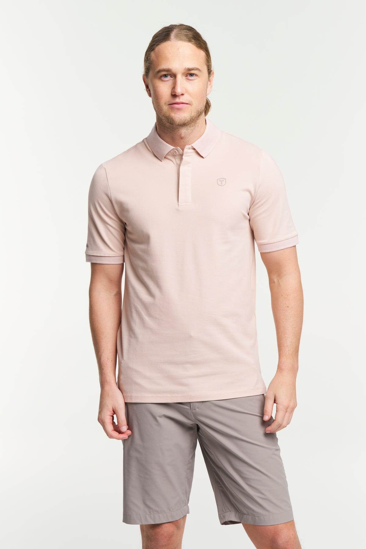 Tenson TXlite Blend Polo Men Hellrosa, Vorderansicht