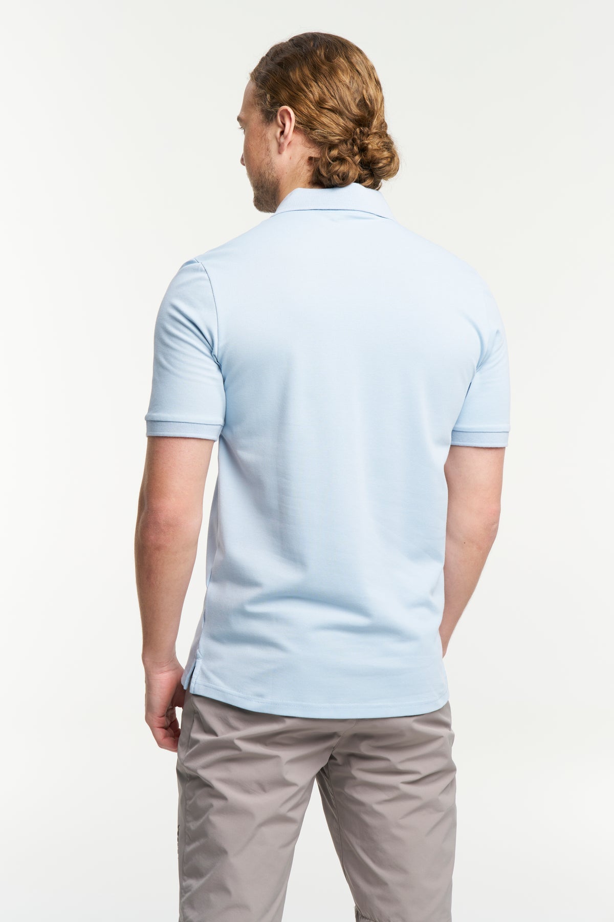 Tenson TXlite Blend Polo Men Hellblau, Rückansicht