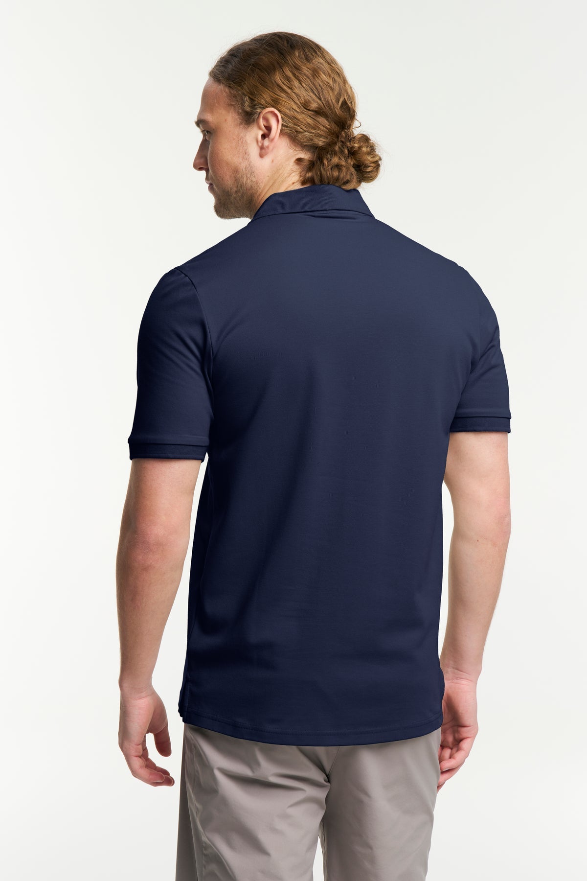 Tenson TXlite Blend Polo Men Dunkelmarineblau, Rückansicht
