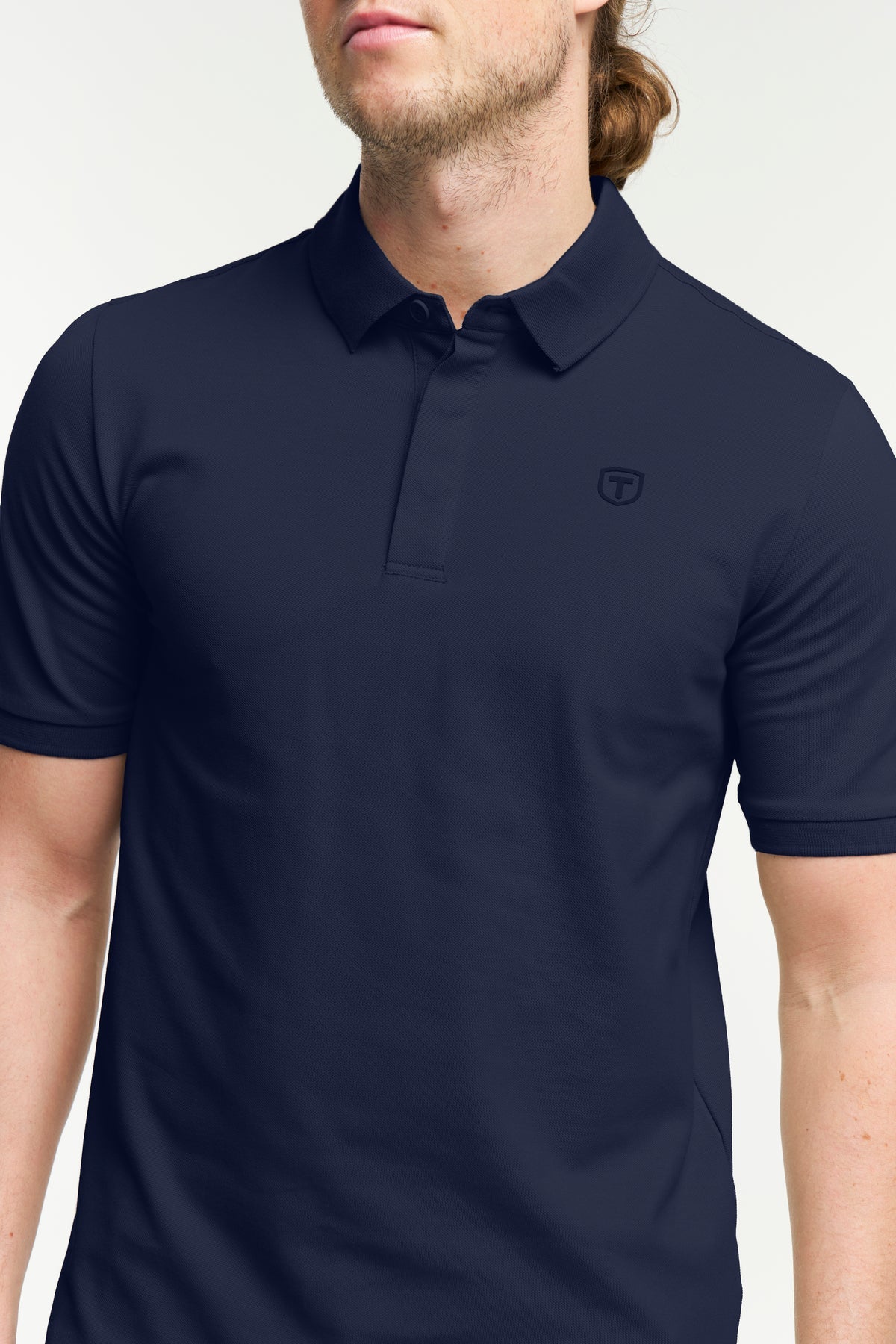 Tenson TXlite Blend Polo Men Dunkelmarineblau, Produktansicht