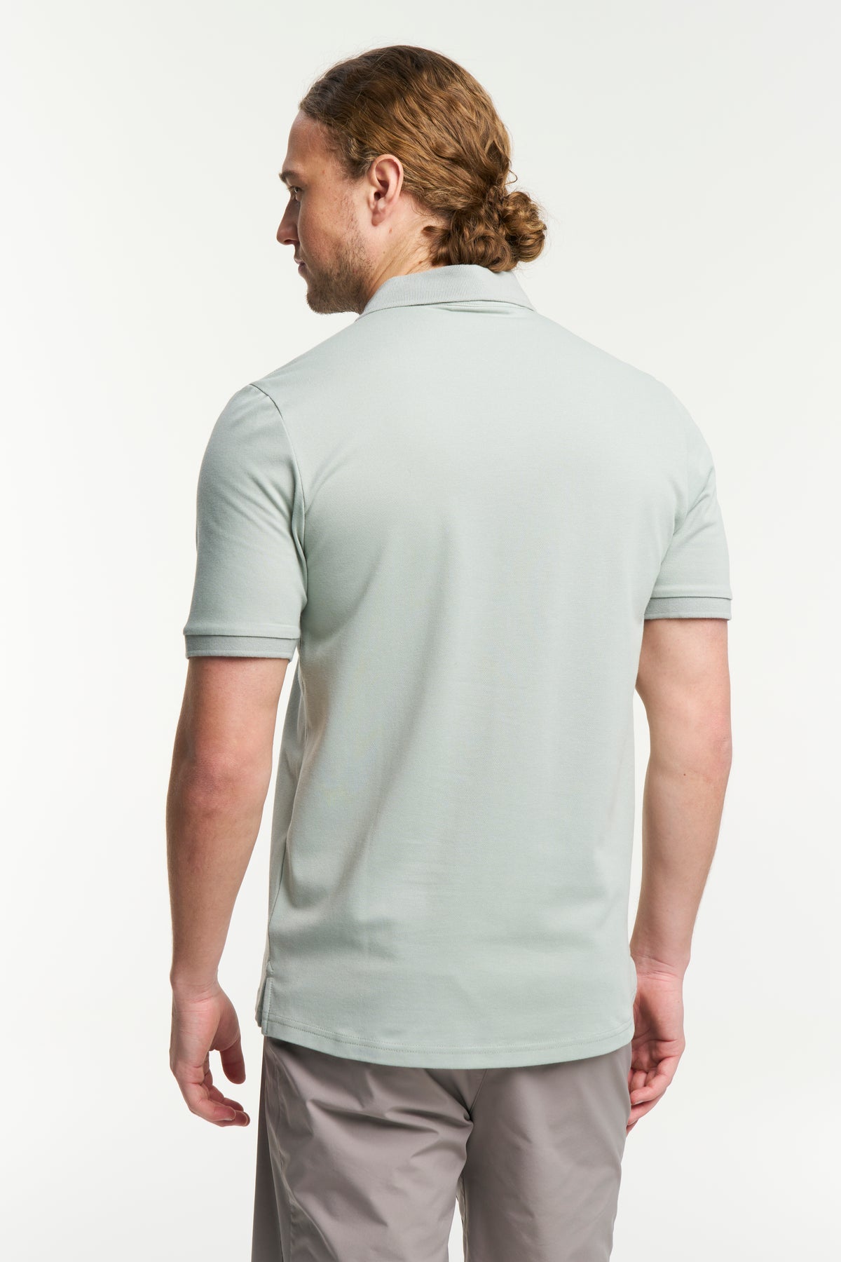 Tenson TXlite Blend Polo Men Graugrün, Rückansicht
