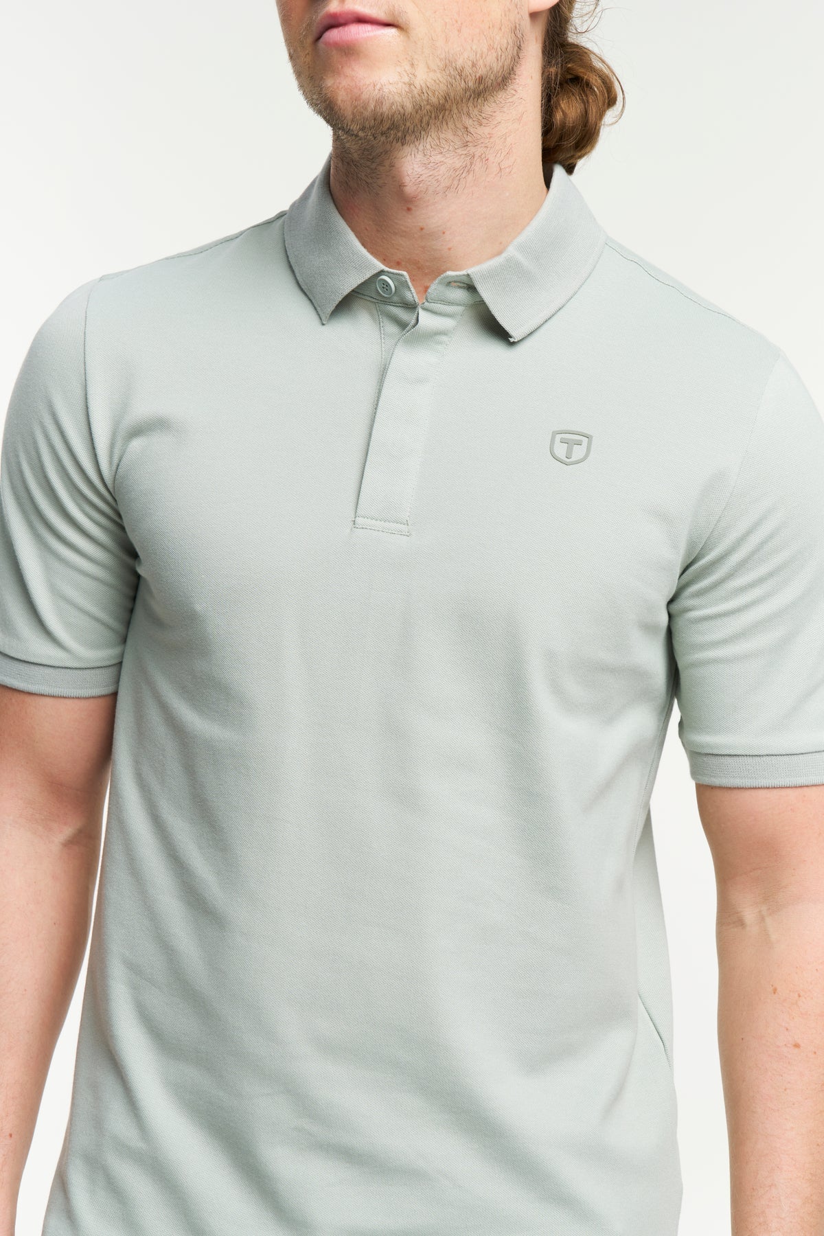 Tenson TXlite Blend Polo Men Graugrün, Produktansicht