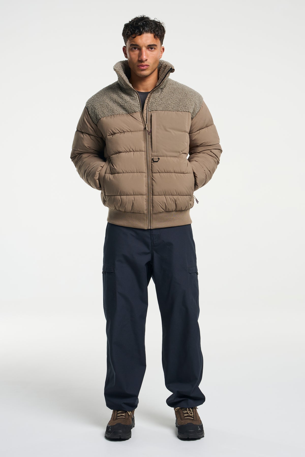 Tenson Kenun Hybrid Jacket Men Taupe, Produktansicht