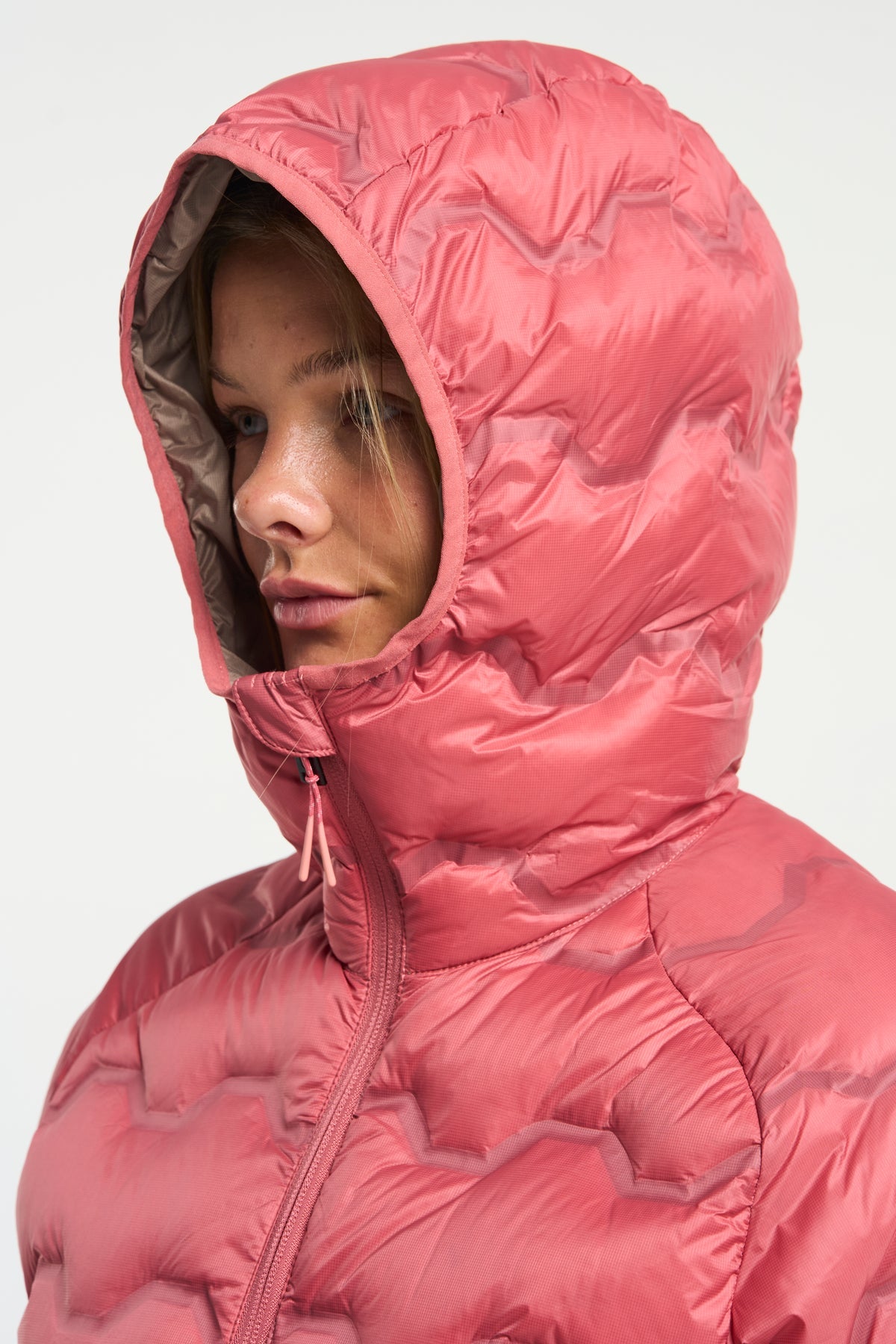 Tenson Miyabi Hood Down Jacket Women Rosa, Produktansicht