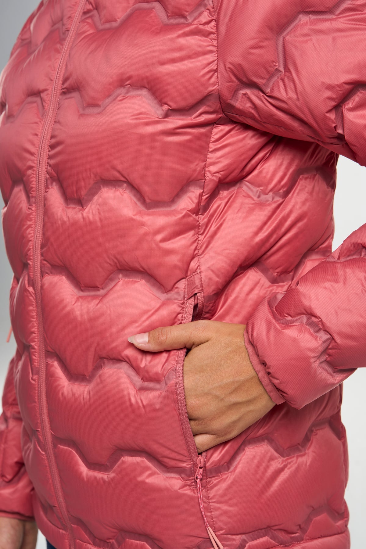 Tenson Miyabi Hood Down Jacket Women Rosa, Produktansicht