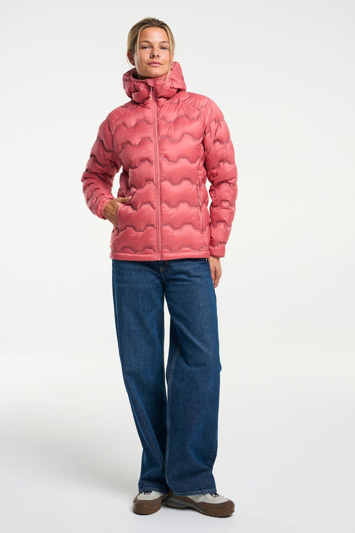 Tenson Miyabi Hood Down Jacket Women Rosa, Produktansicht