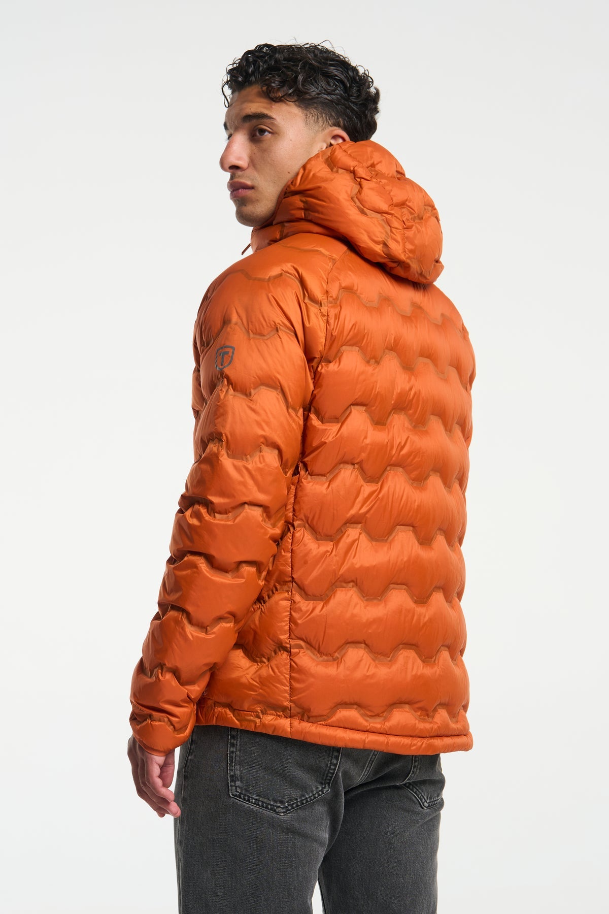 Tenson Miyabi Hood Down Jacket Men Dunkelorange, Produktansicht