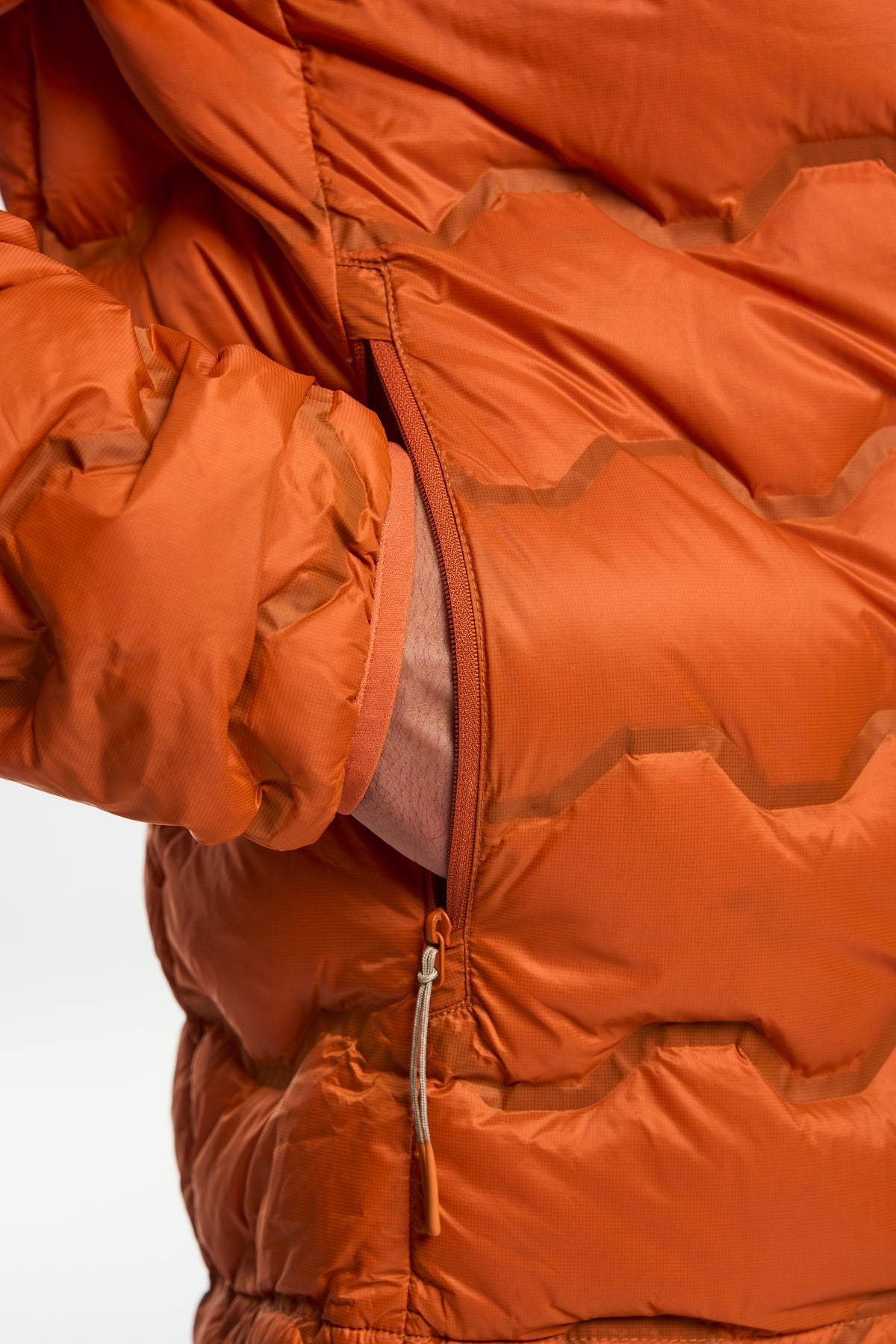 Tenson Miyabi Hood Down Jacket Men Dunkelorange, Produktansicht