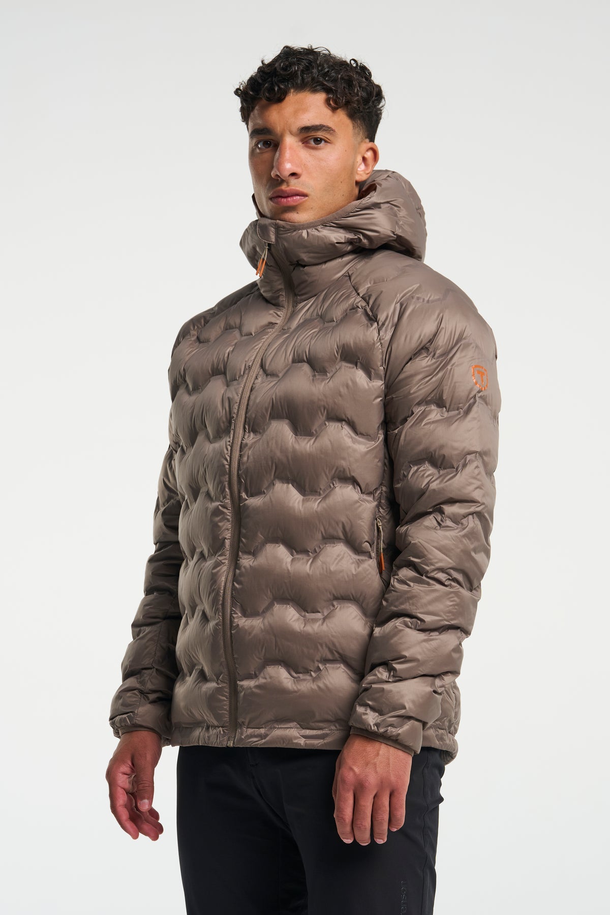 Tenson Miyabi Hood Down Jacket Men Braun, Produktansicht