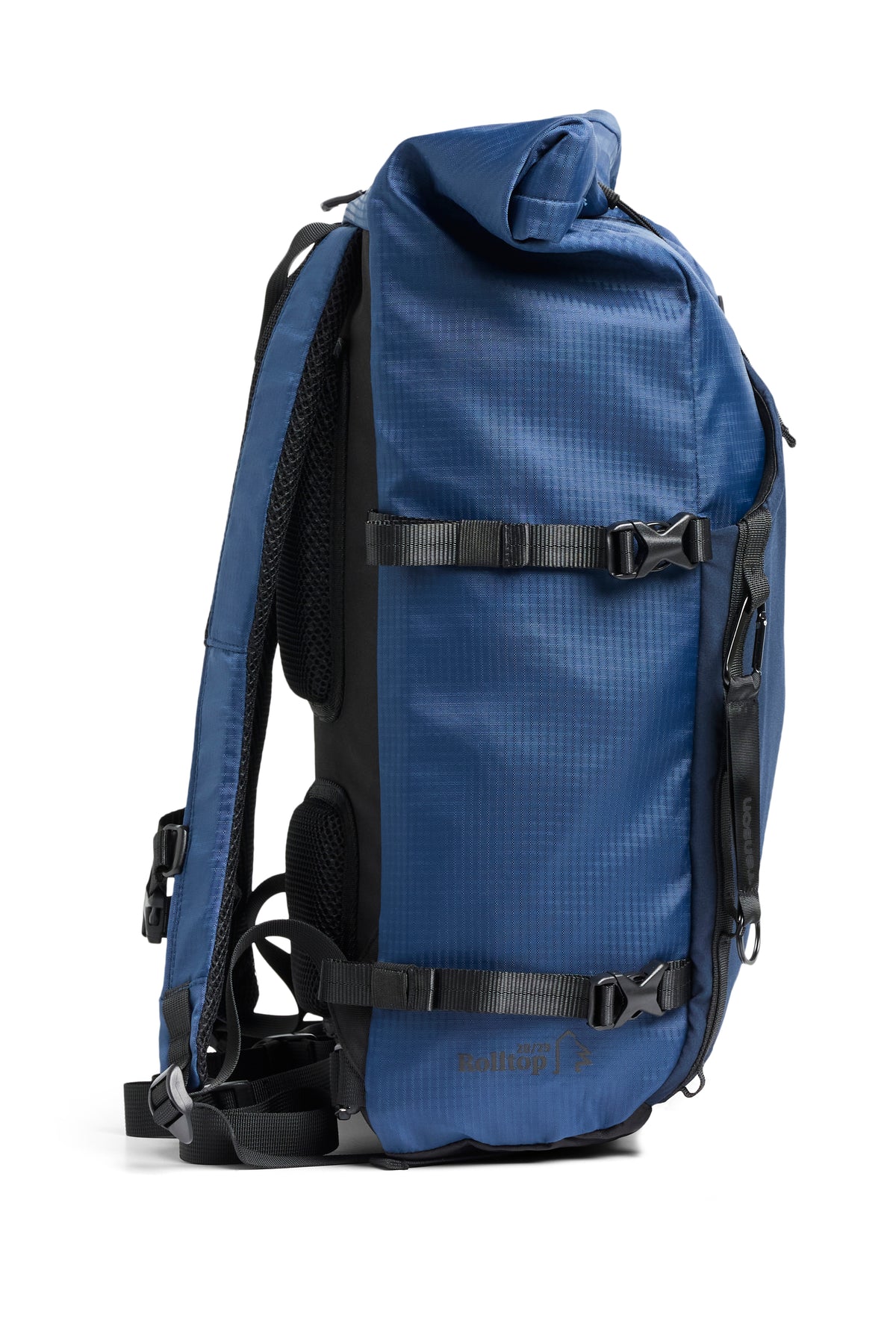 Tenson Camper Roll-Top Backpack 20/29 L Dunkelmarineblau, Seitenansicht links