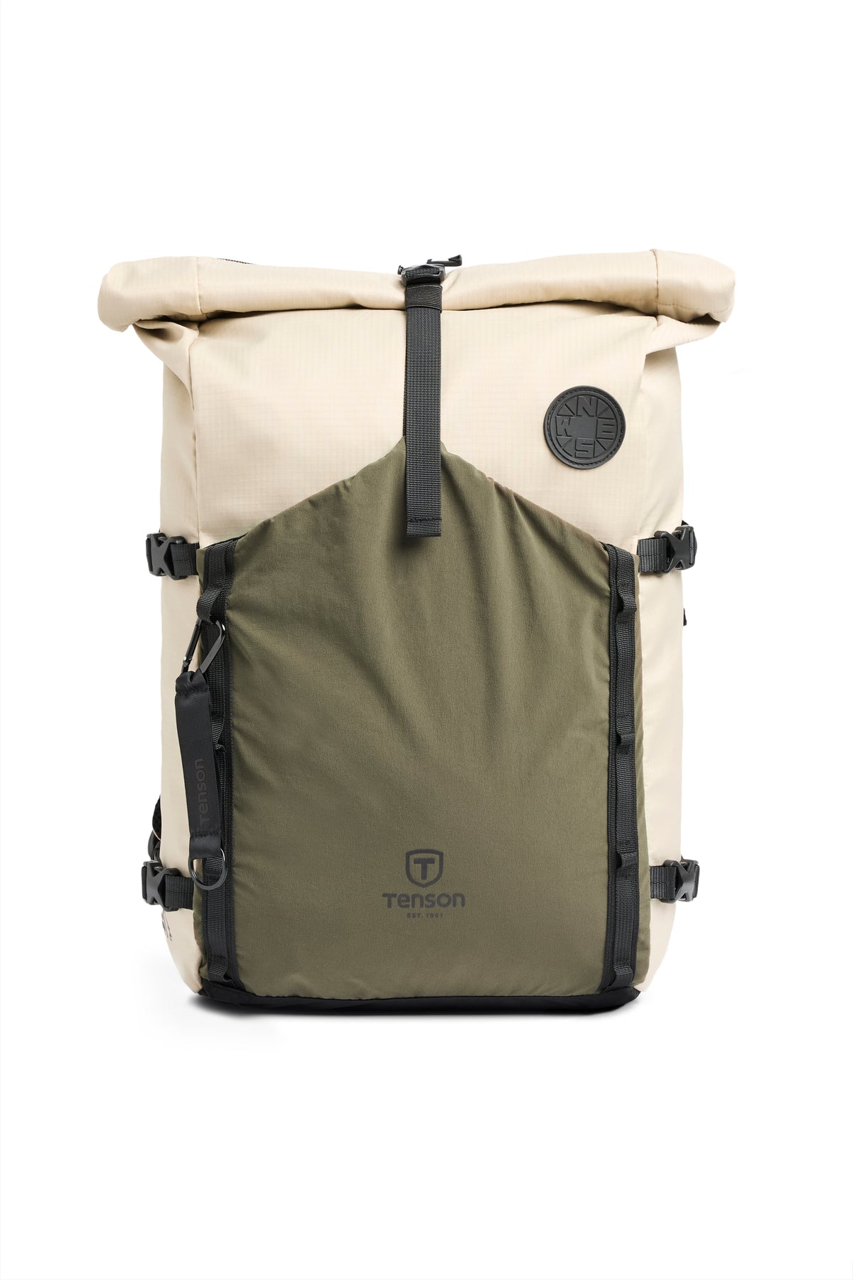 Tenson Camper Roll-Top Backpack 20/29 L Olivgrün, Vorderansicht
