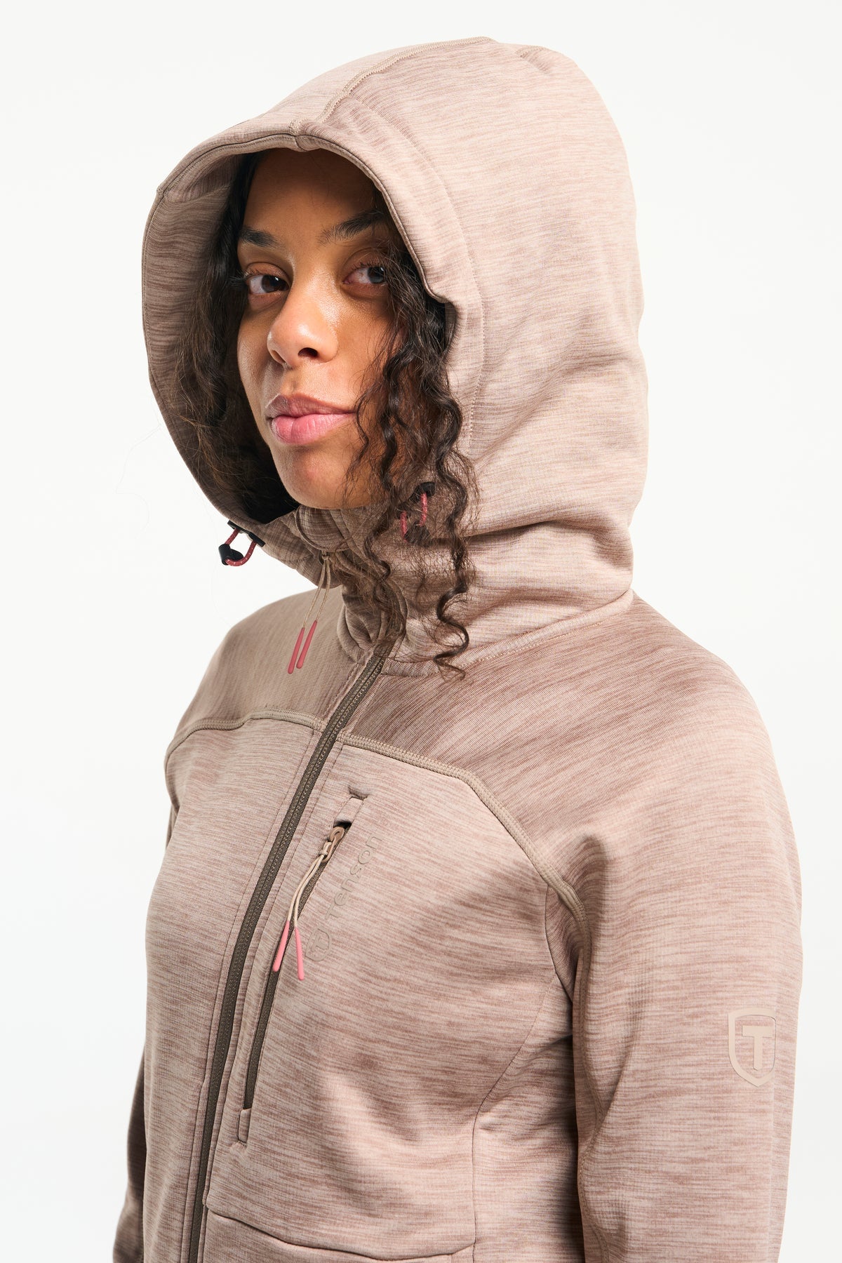 Tenson Nauka Hoodie Women Taupe, Produktansicht
