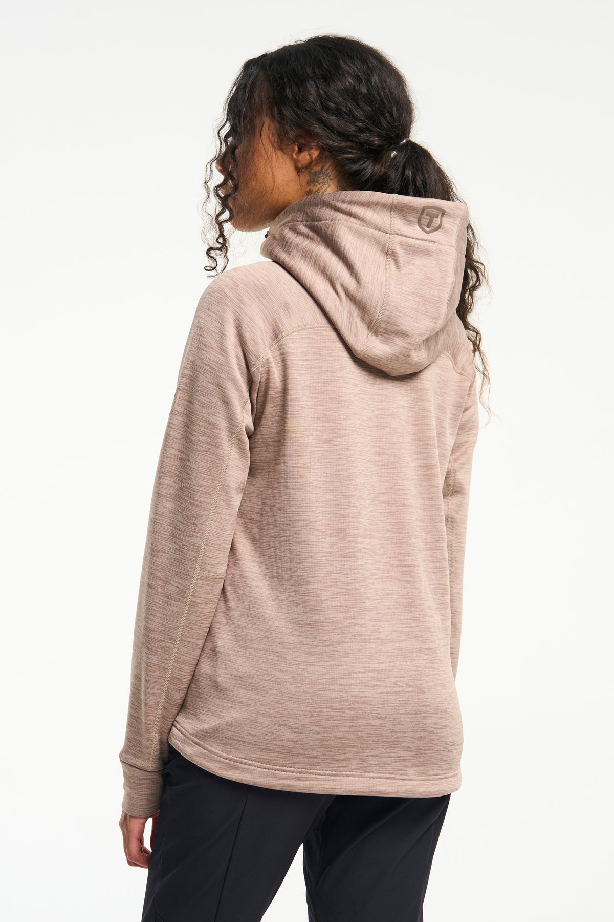 Tenson Nauka Hoodie Women Taupe, Rückansicht