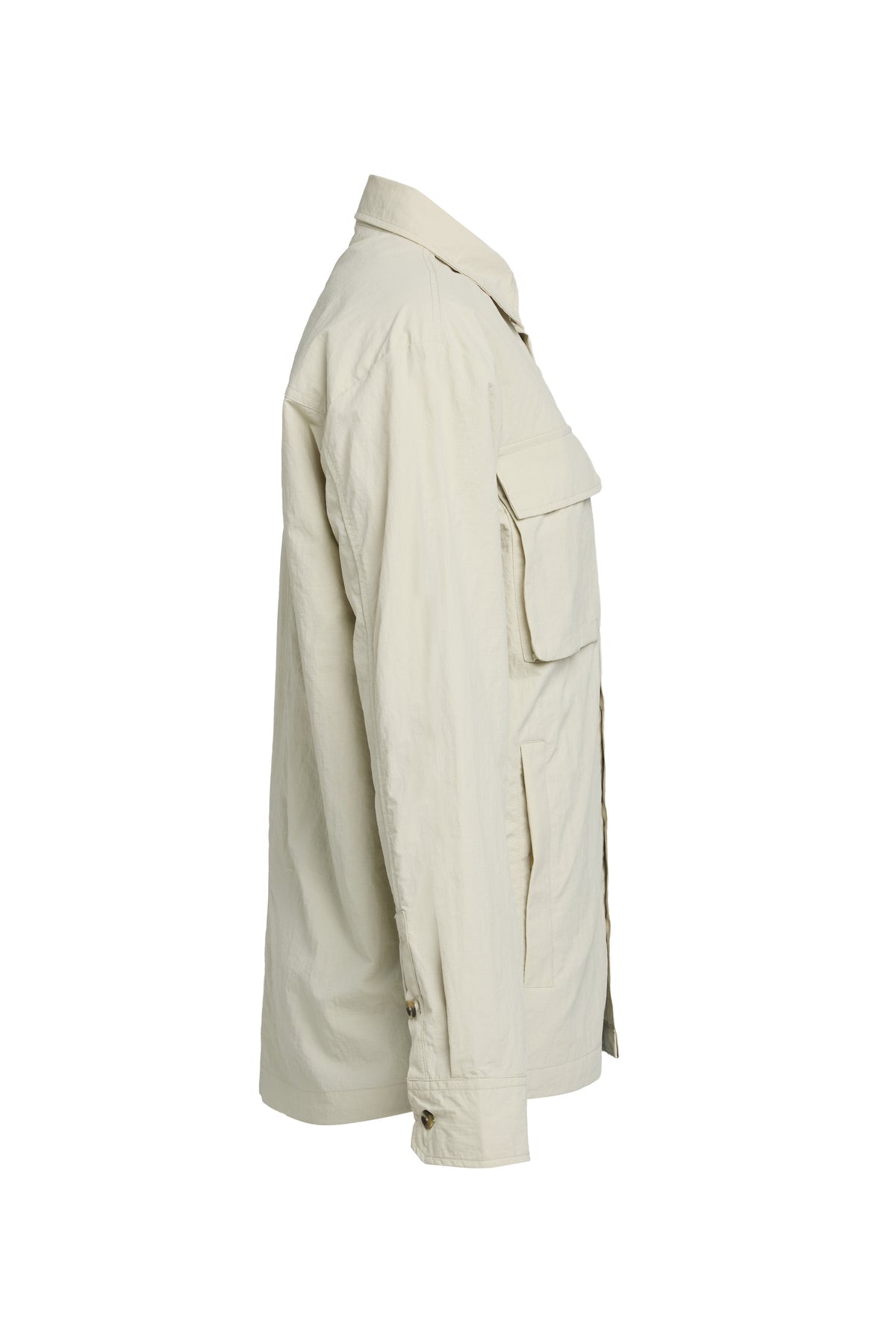 Tenson Authentic Overshirt Unisex Hellbeige, Seitenansicht rechts