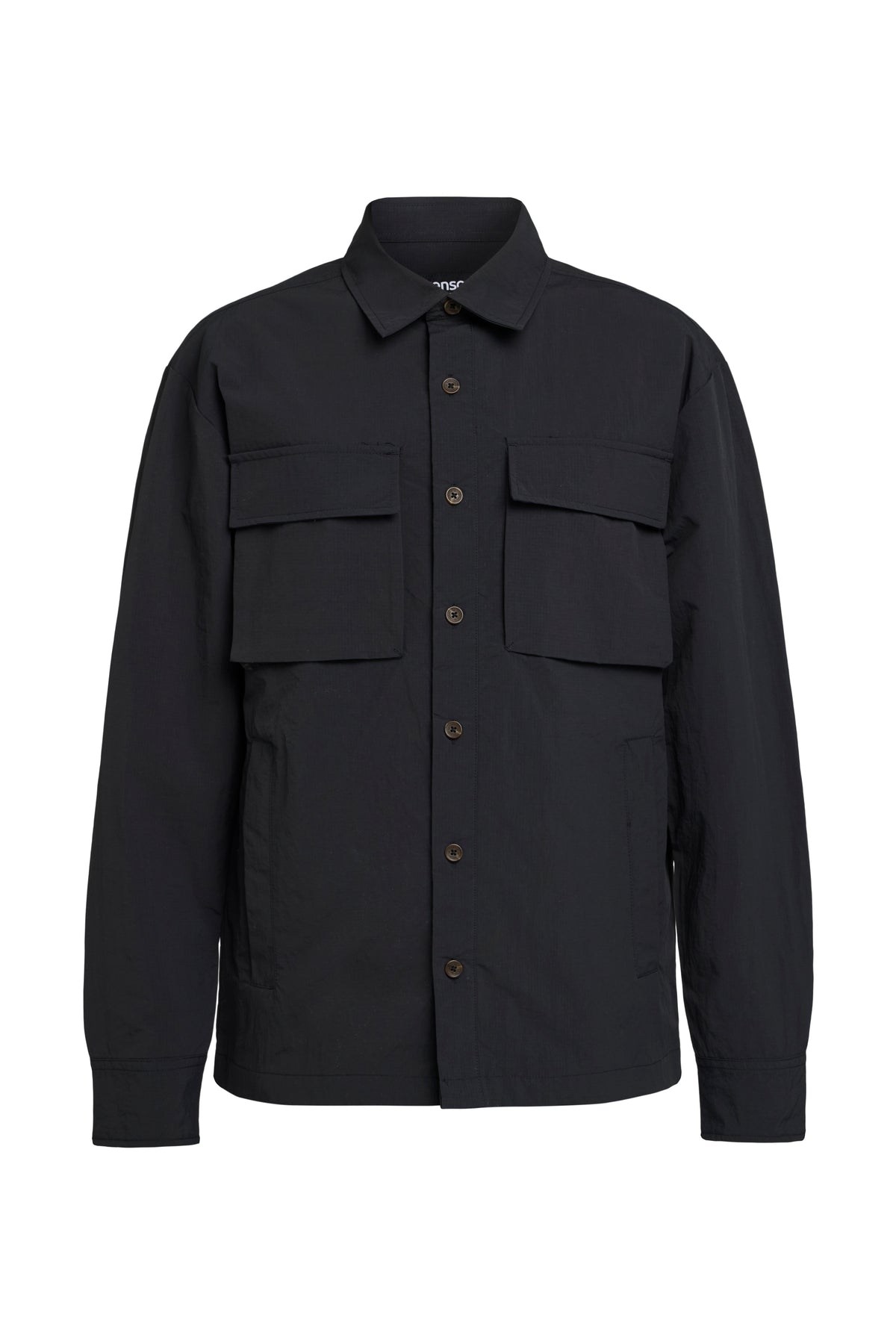 Tenson Authentic Overshirt Unisex Schwarz, Vorderansicht