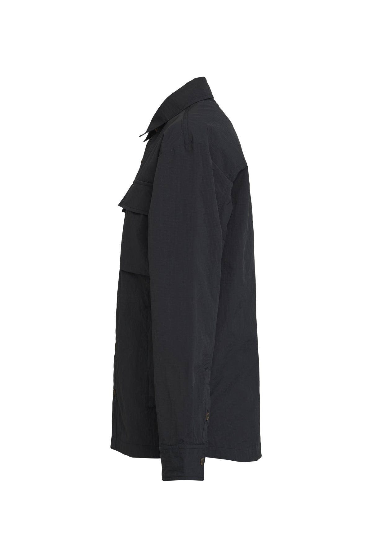 Tenson Authentic Overshirt Unisex Schwarz, Seitenansicht links
