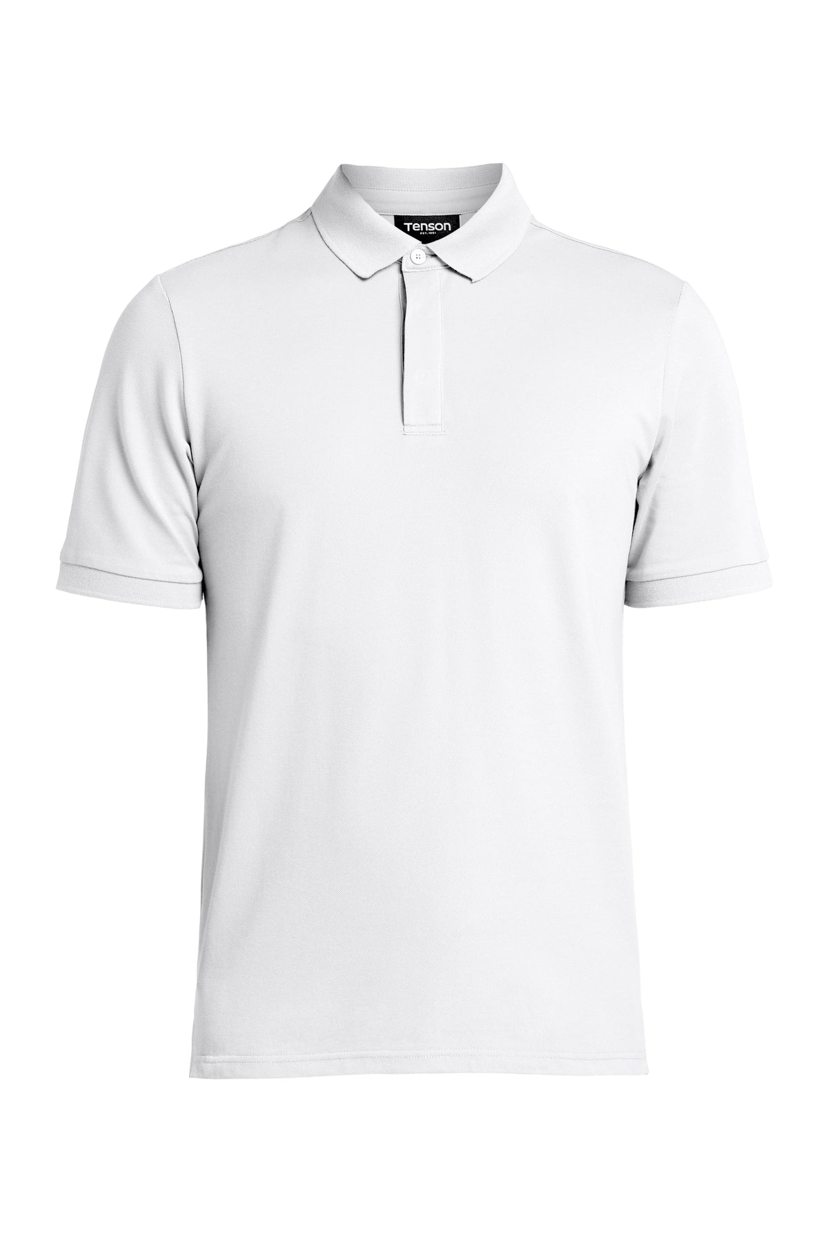 Tenson Prio Polo Men Weiss, Vorderansicht