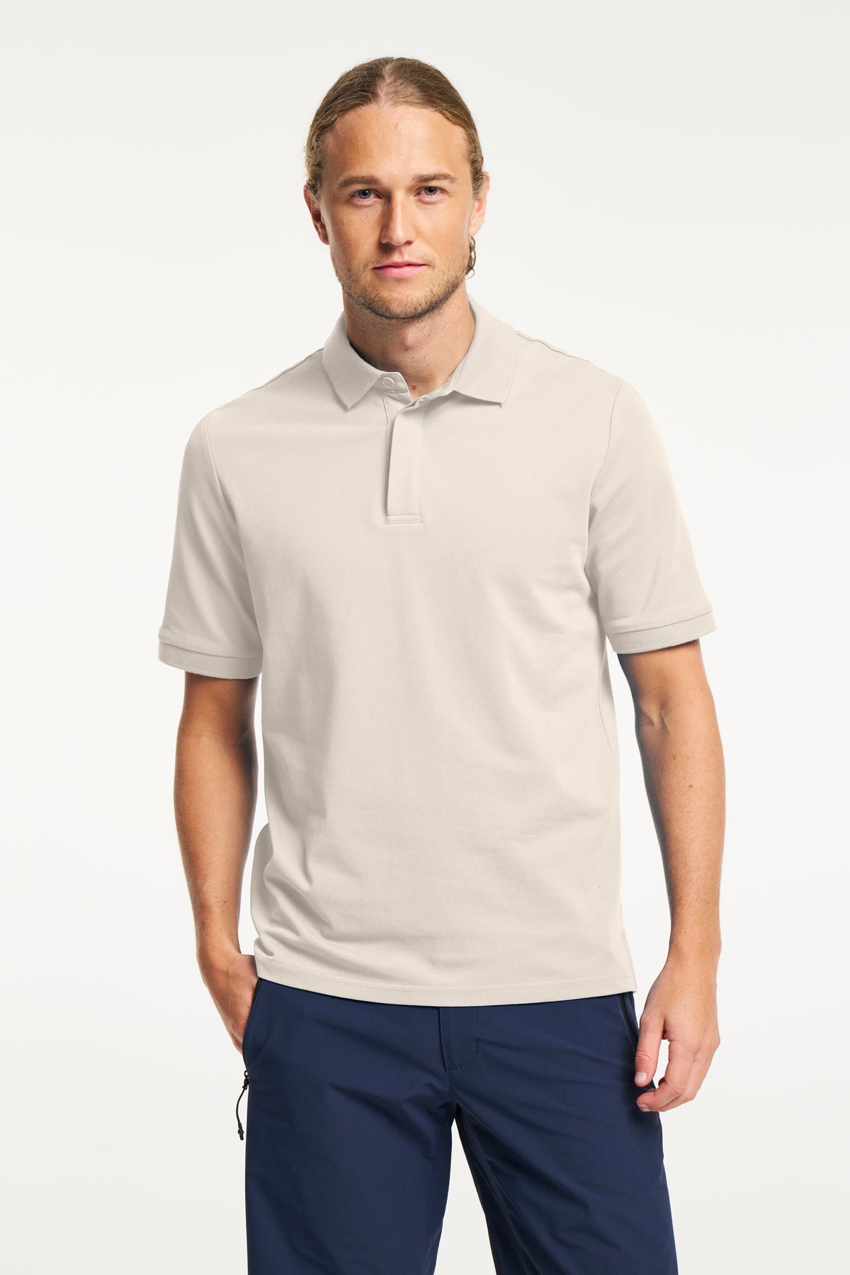 Tenson Prio Polo Men Sand, Produktansicht